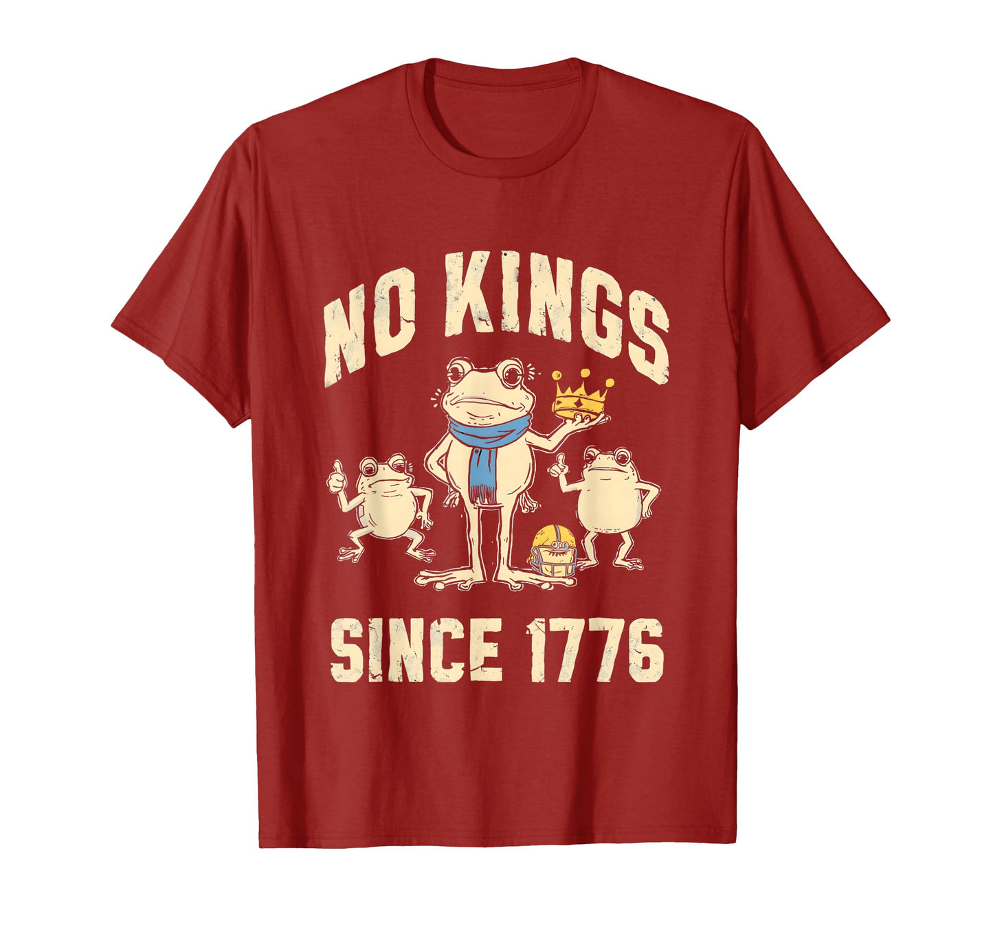 Funny Frog Meme – No Kings Since 1776 – Frog Humor Apparel T-Shirt