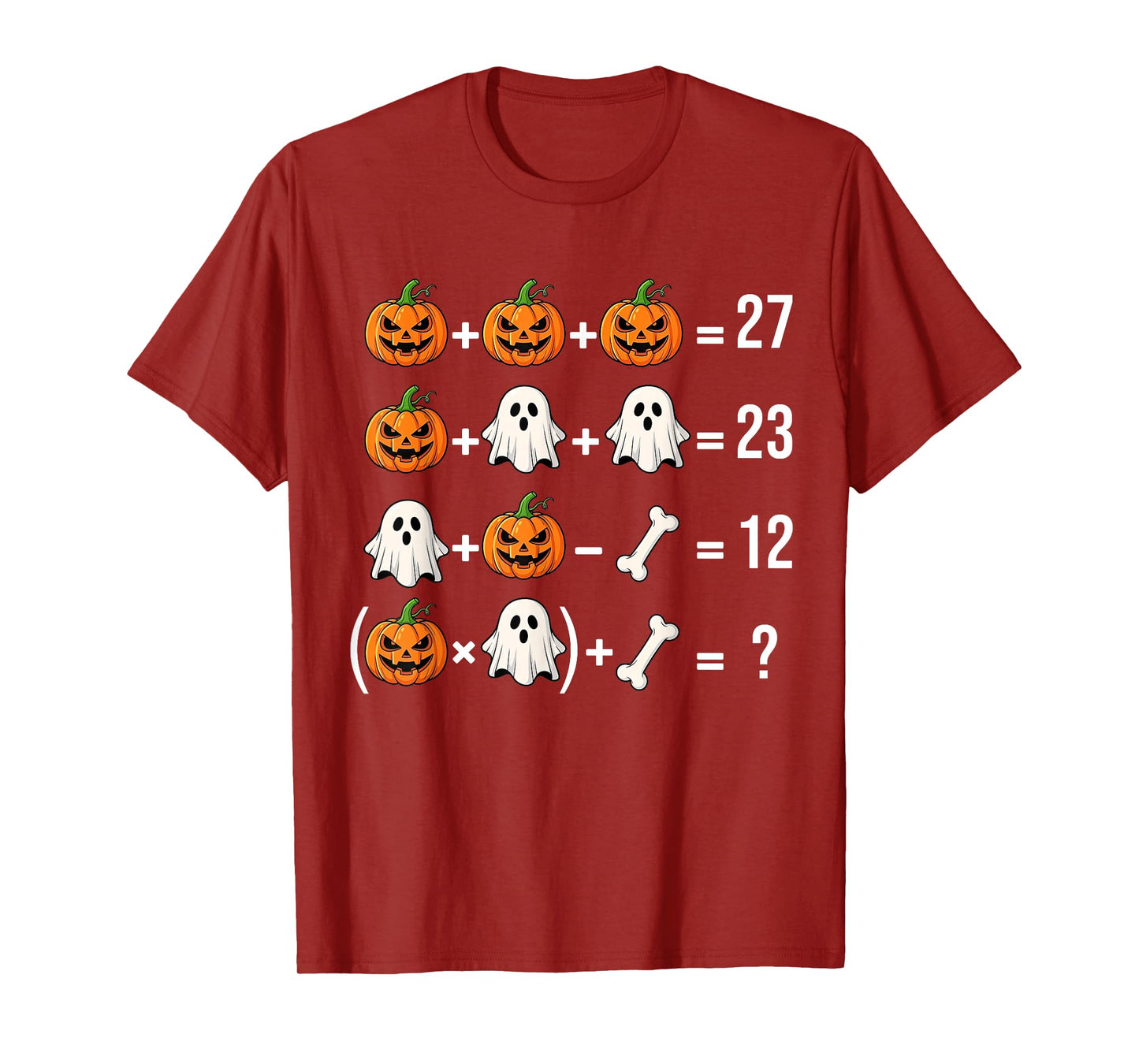 Funny 67 Meme Pumpkin Ghost Math Teacher Costume T-Shirt