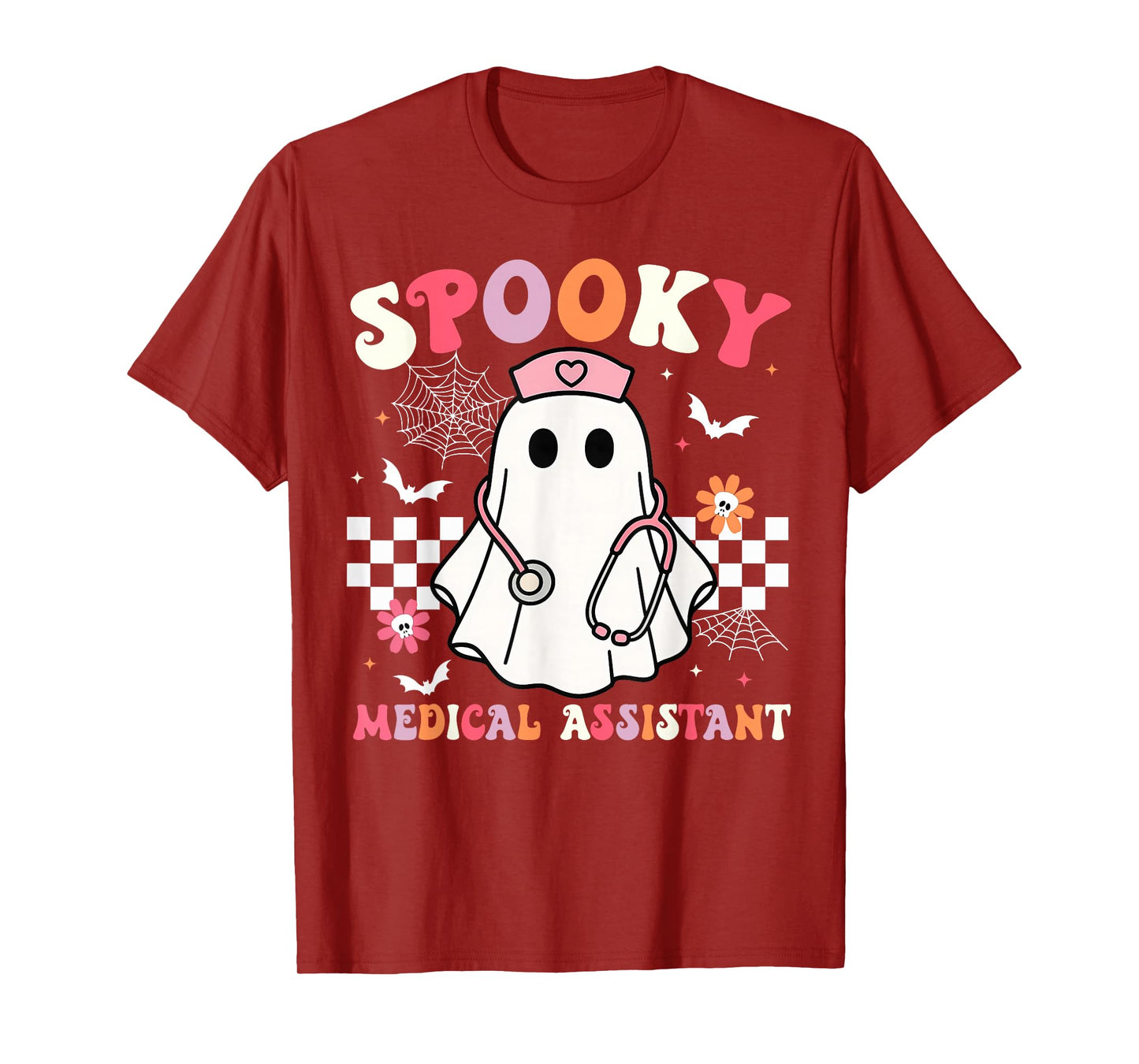 Groovy Spooky Medical Assistant Cute Halloween Med Assistant T-Shirt