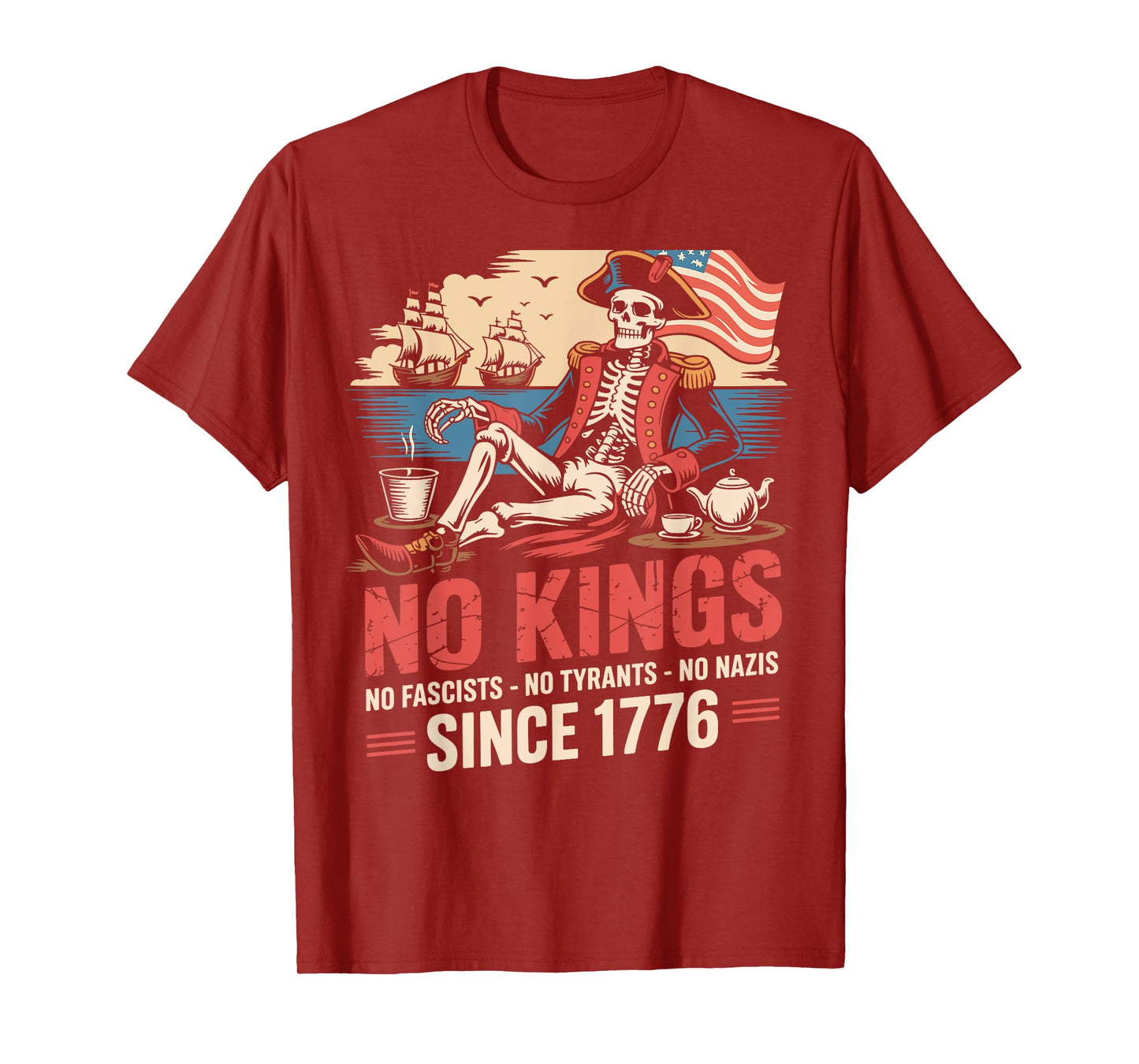 No Kings No Fascists No Tyrants No Nazis Since 1776 Vintage T-Shirt