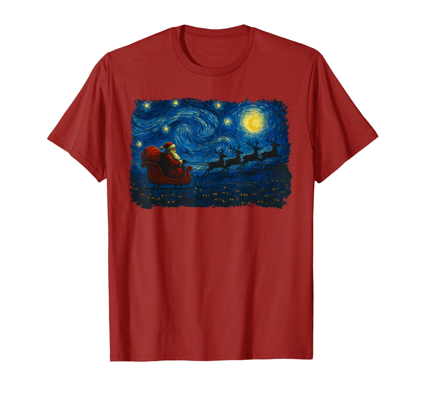 Santa Painting Men Women Kids Funny Ugly Christmas T-Shirt