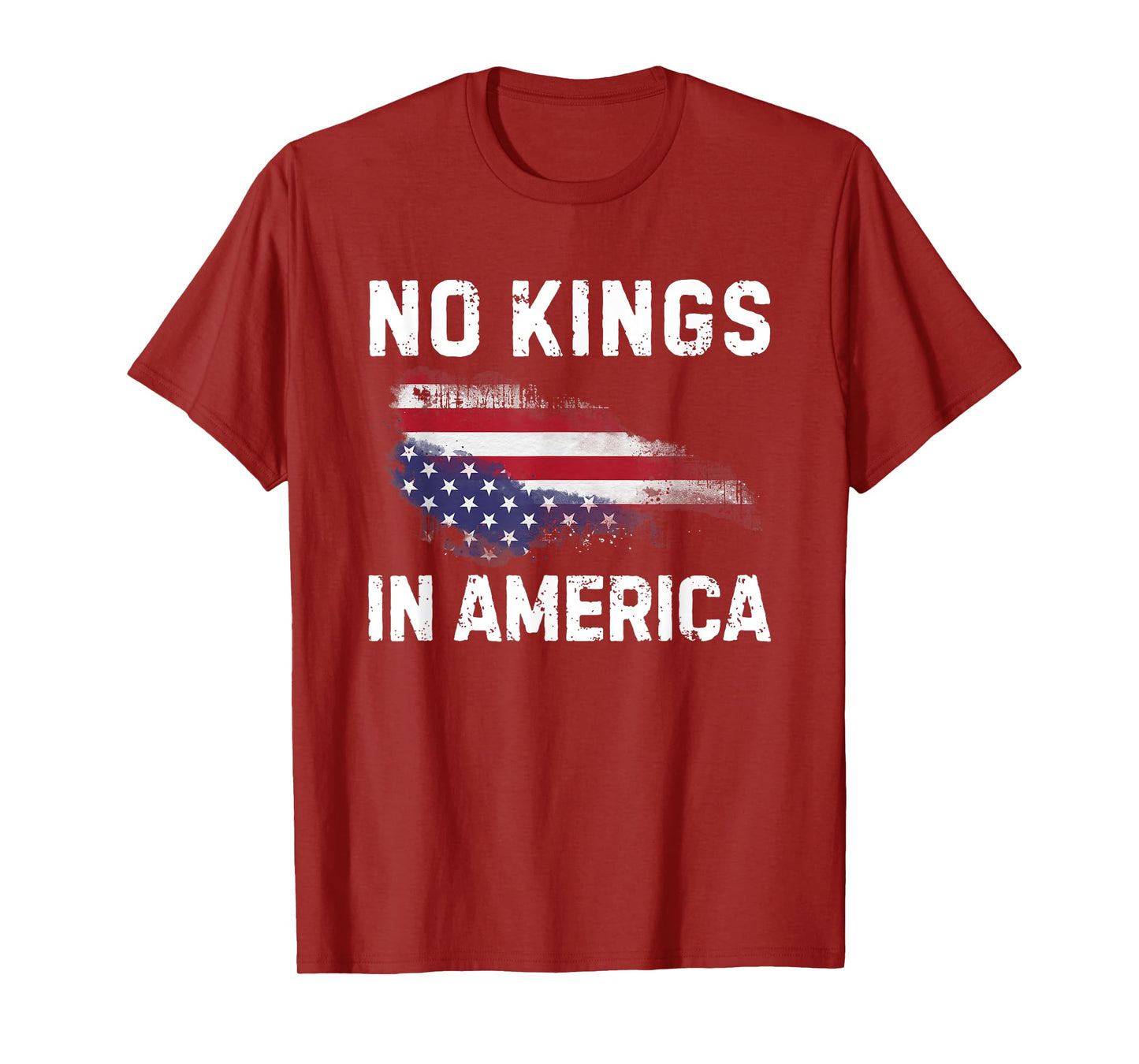 No Kings In America Upside Down Flag Vintage T-Shirt