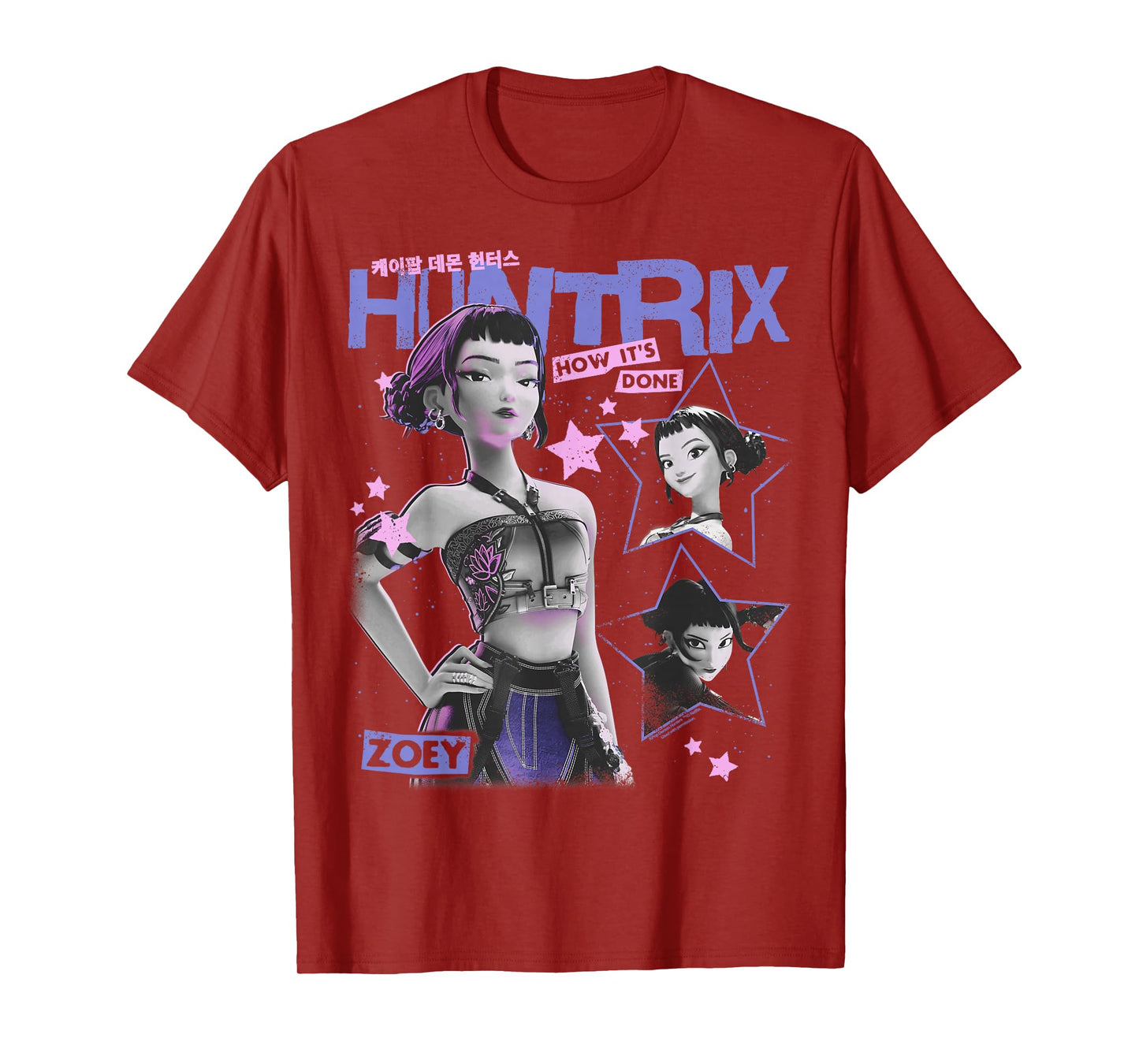Kpop Demon Hunters Halloween Zoey Vintage Y2K Style Poster T-Shirt