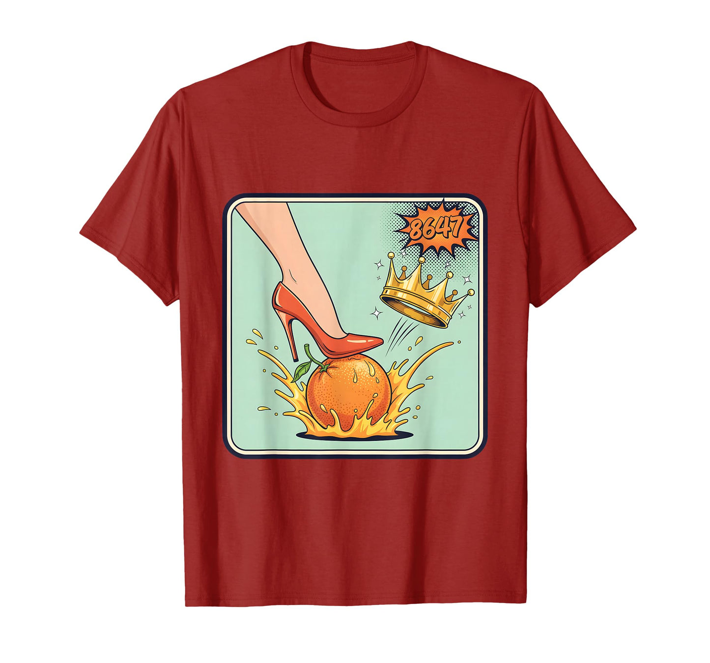 No King in America 8647 Orange Comic Funny T-Shirt