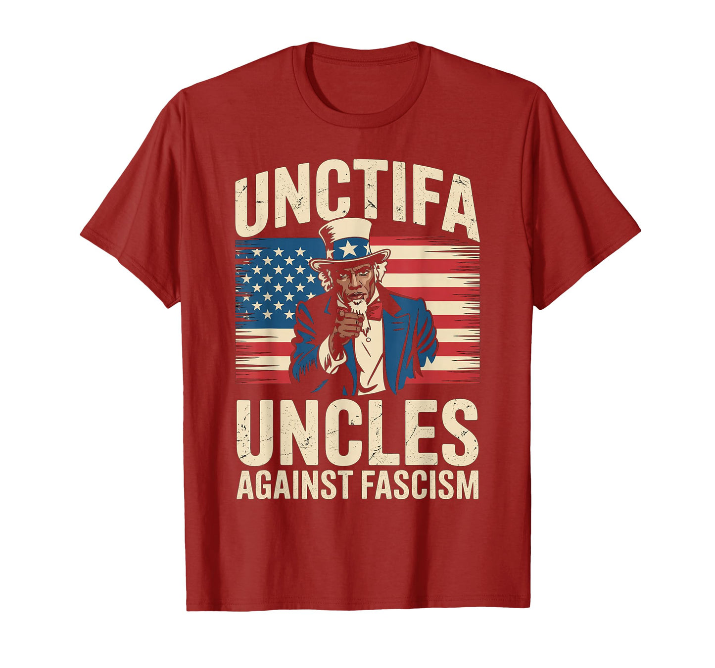 Unctifa Black Uncles Against Fascism Flag Resist No Kings T-Shirt