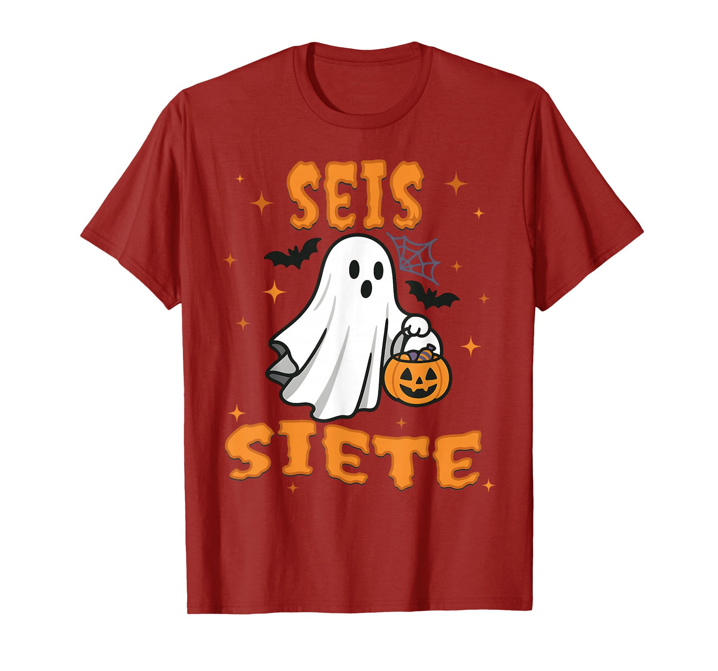 SEIS Siete Spanish Halloween 67 Boys Kids Six Seven Espanol T-Shirt