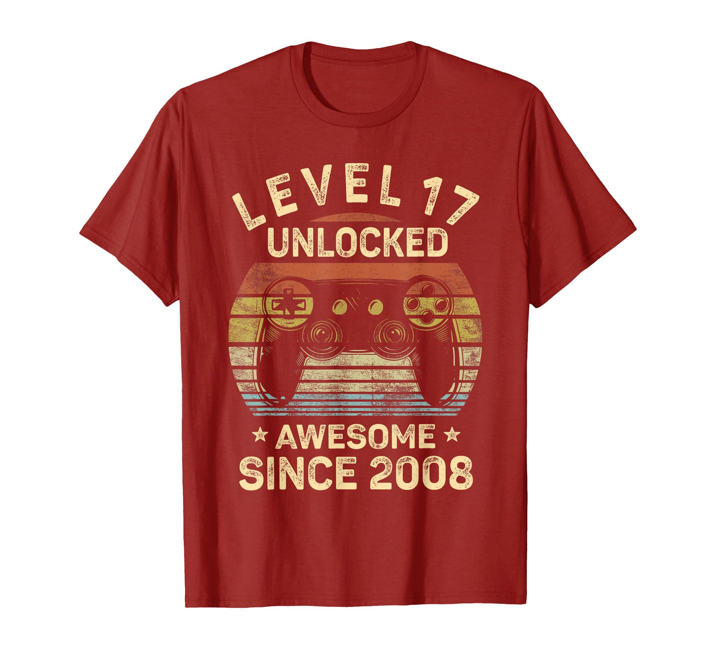 Level 17 Unlocked 17th Birthday 17 Year Old Gifts Gamer Bday T-Shirt