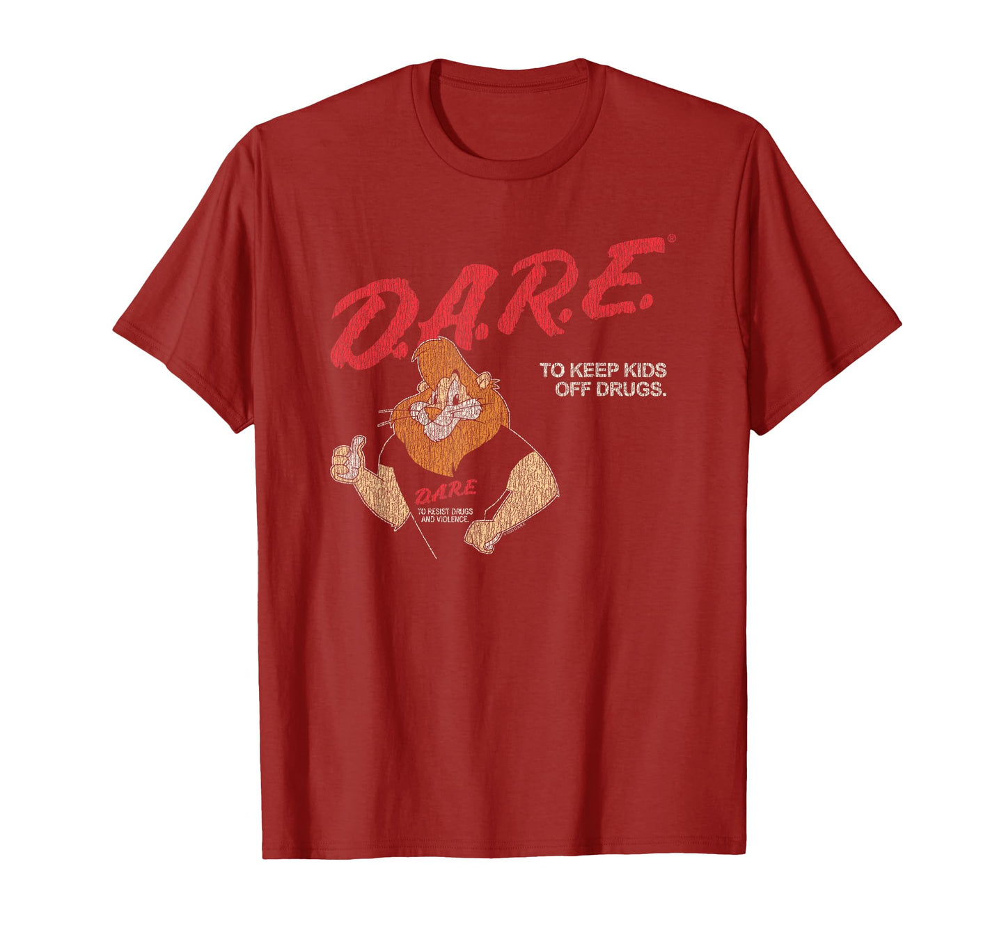 D.A.R.E. Program Keep Kids Off Drugs Daren The Lion PSA T-Shirt