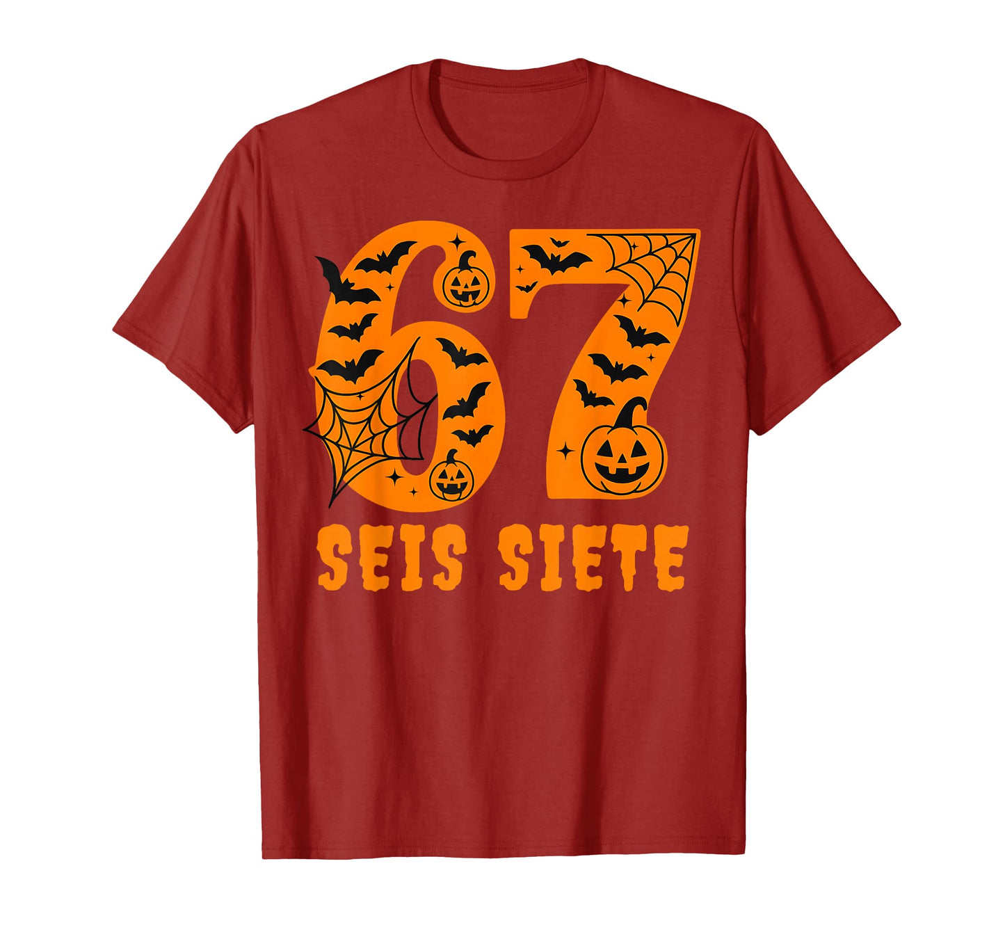SEIS Siete Spanish Halloween 67 Boys Kids Six Seven Espanol T-Shirt