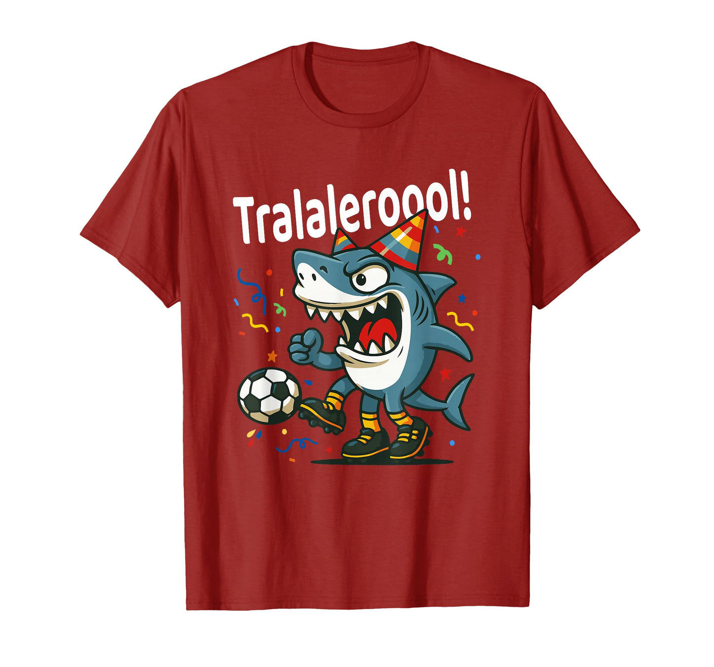 Tralalero Tralala Italian Brainrot Boys Soccer Birthday Meme T-Shirt