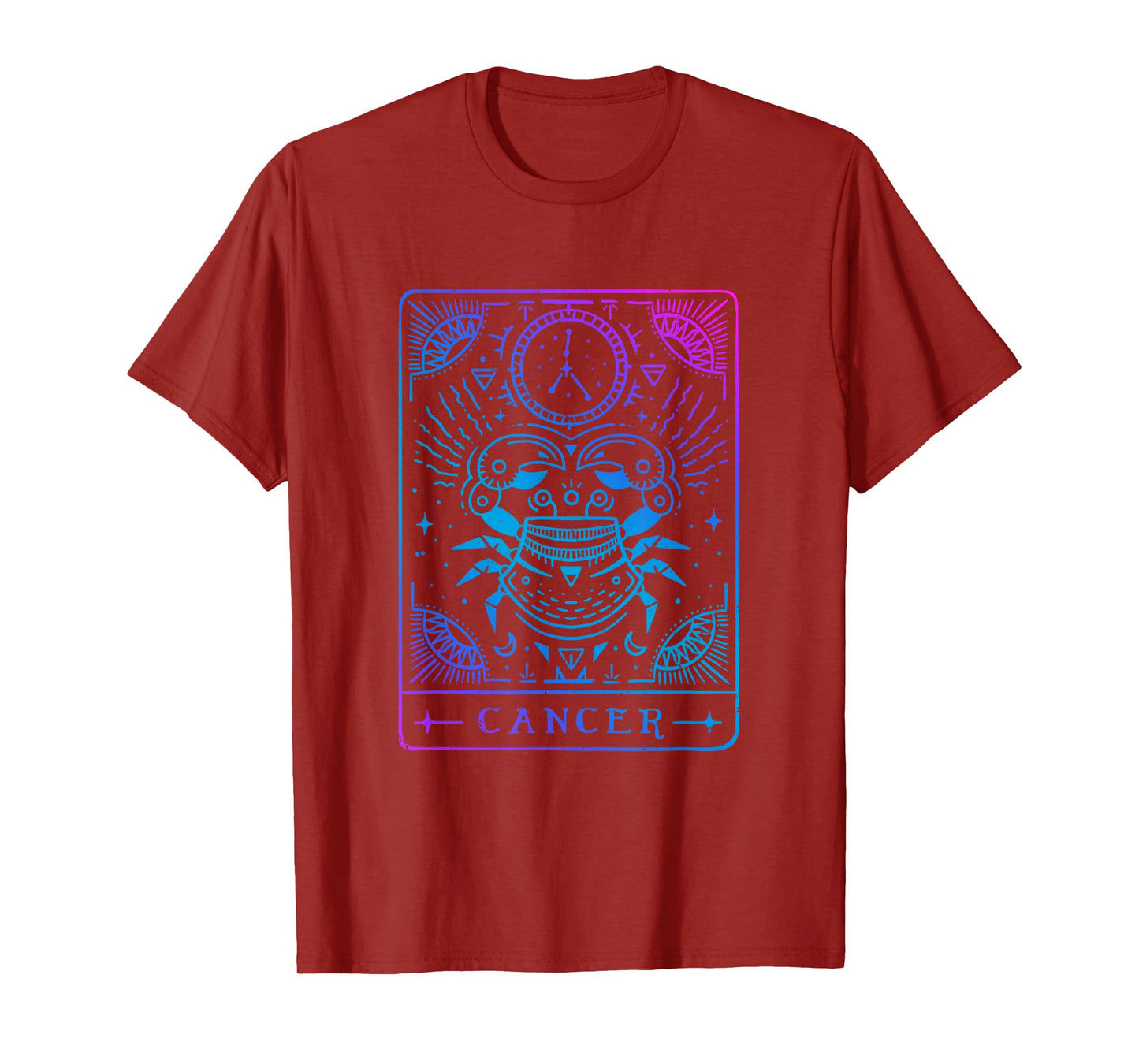 Cancer Hand-Drawn Horoscope Art / Astrology & Zodiac Sign T-Shirt