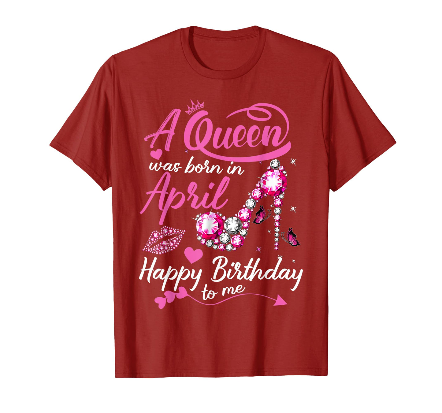 Black Queens are Born in April Women Birthday Gift T-Shirt