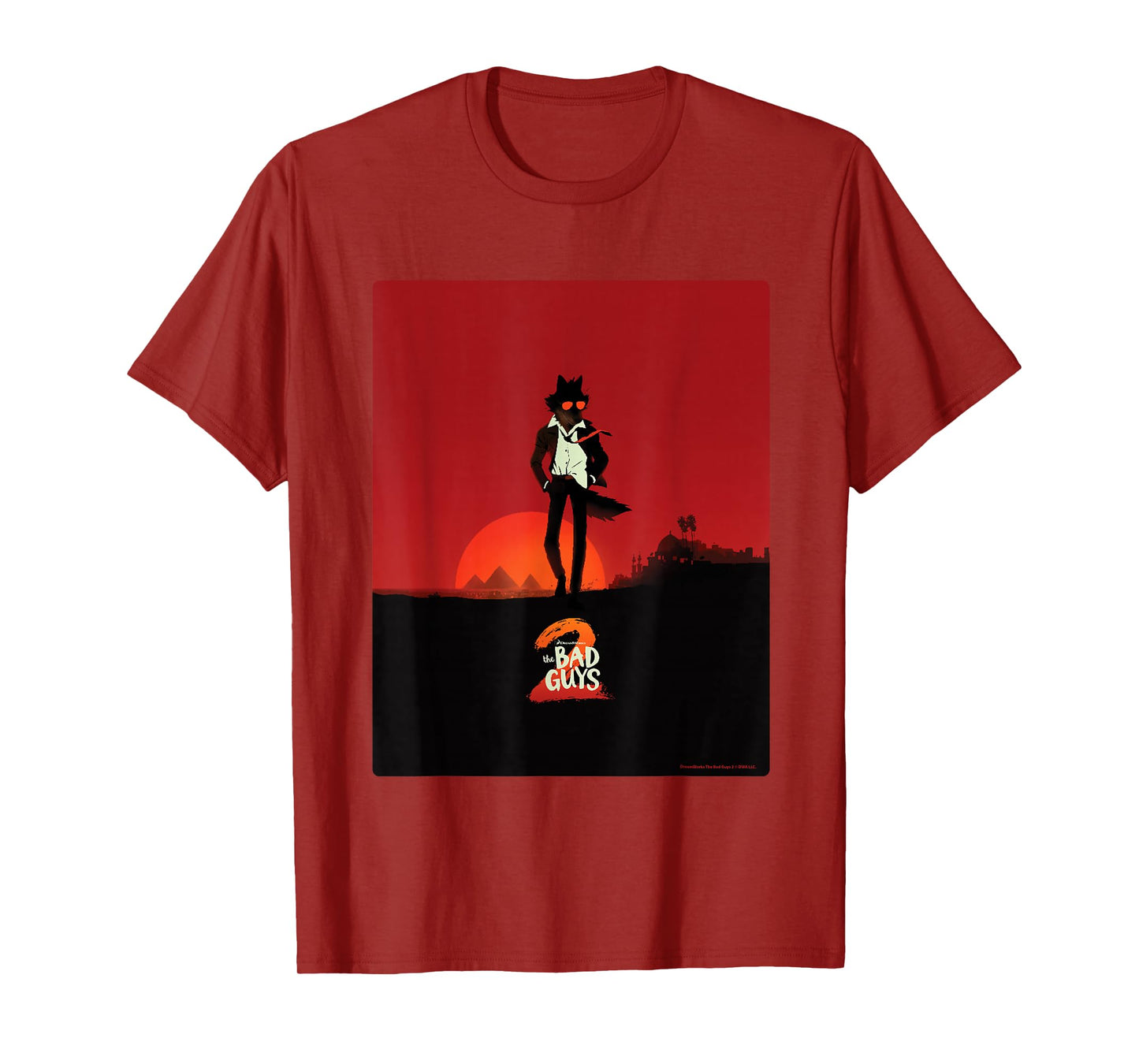 DreamWorks The Bad Guys 2 Mr. Wolf Poster Style T-Shirt