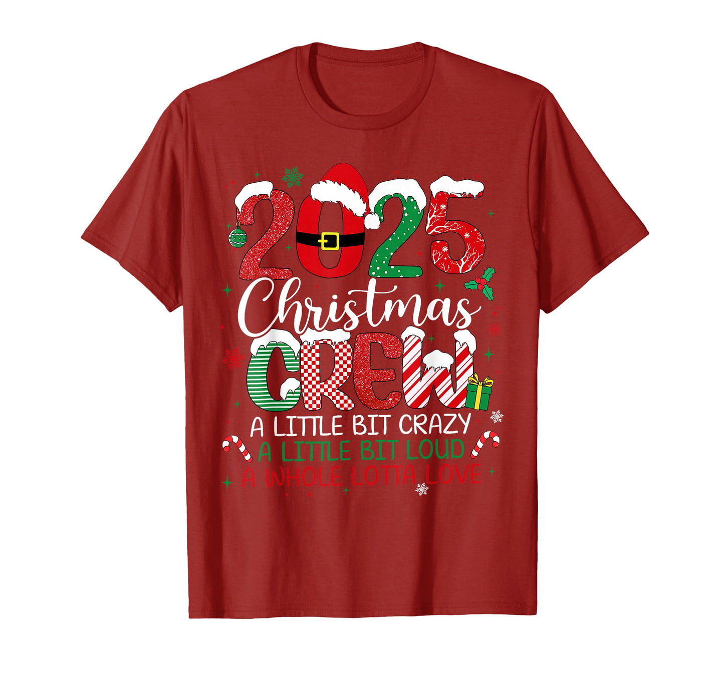 Family Christmas 2025 Matching Outfit Xmas Squad Santa T-Shirt