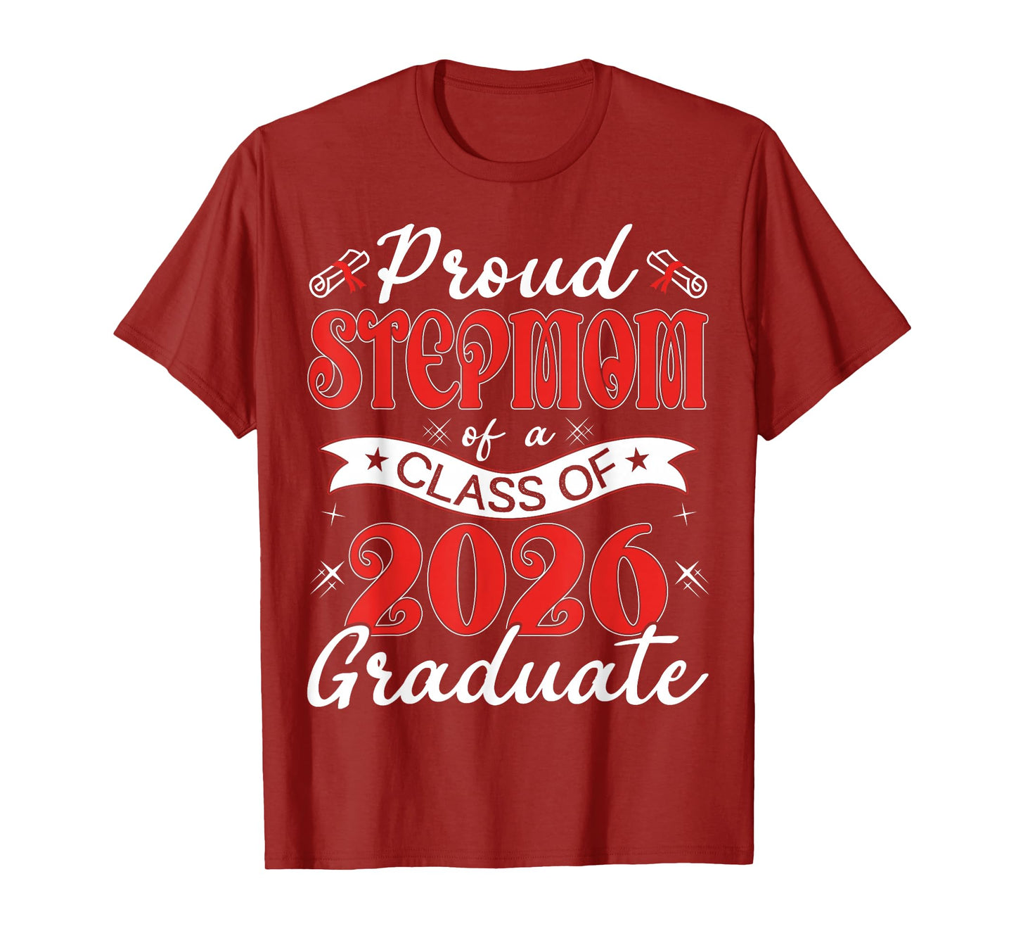 Senior 26 Proud Stepmom of A Class of 2026 Graduate T-Shirt