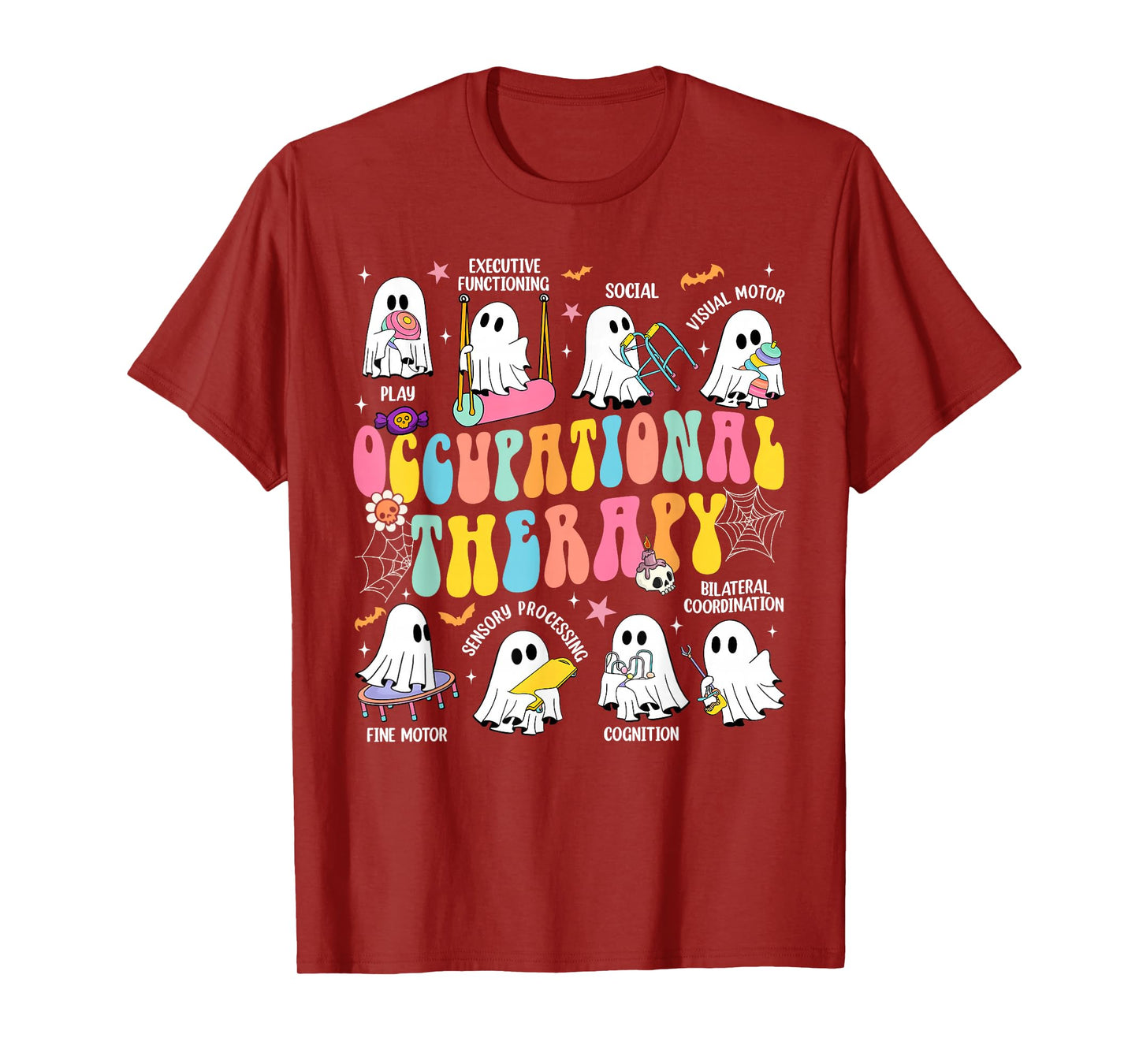 Halloween OT Occupational Therapy Therapist Spooky OTA Ghost T-Shirt