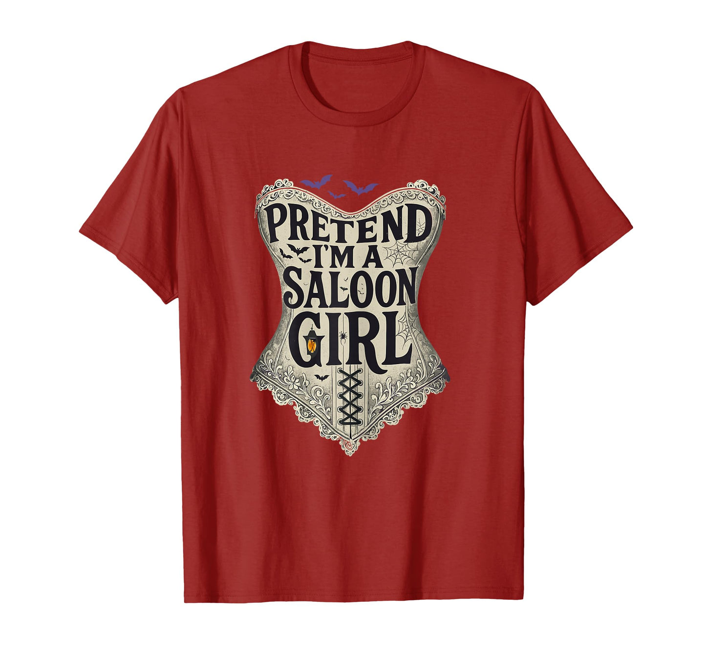 Pretend Im a Saloon Girl Western Bartender Halloween Costume T-Shirt