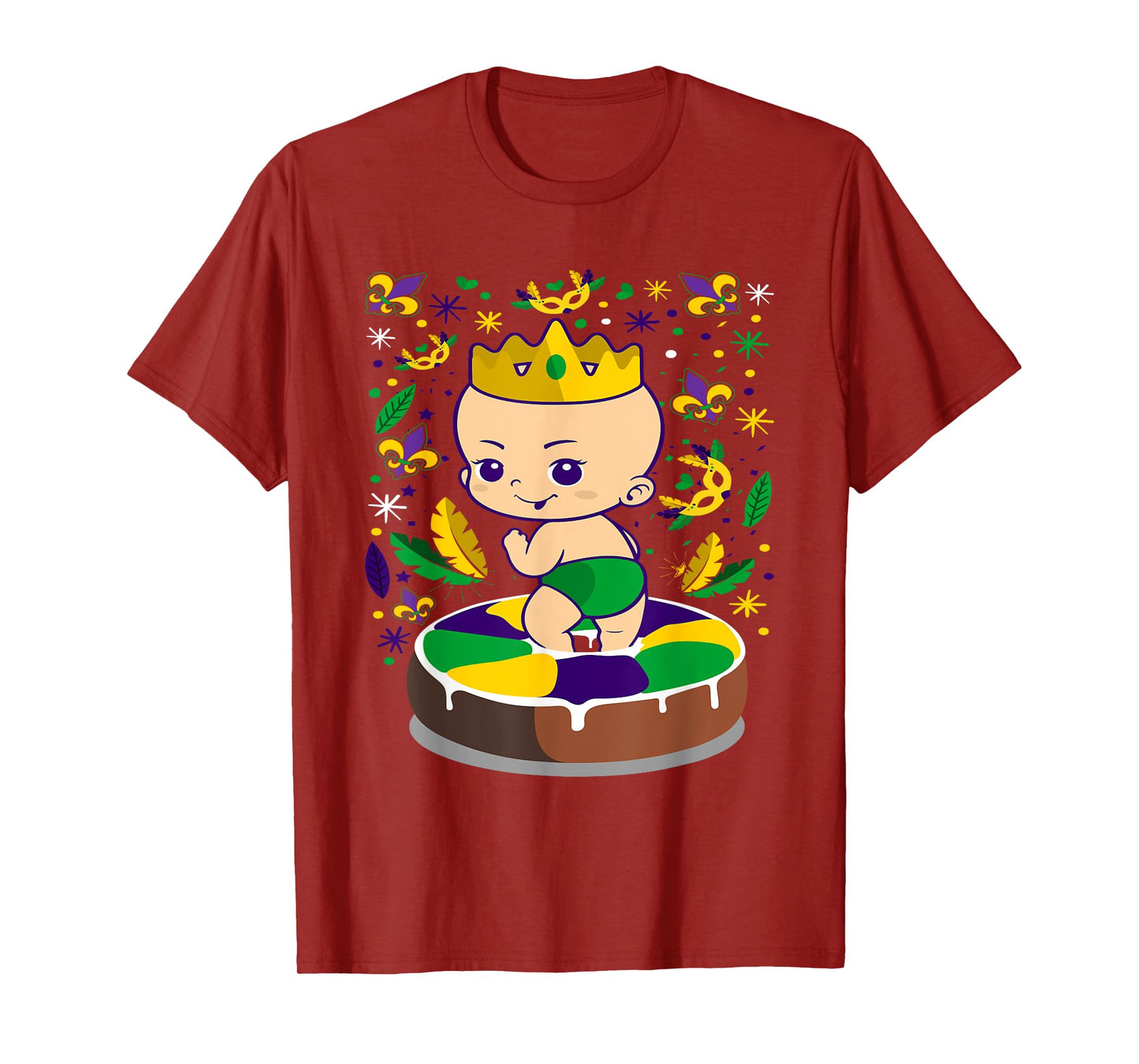King Cake Mardi Gras Baby T-Shirt Louisiana Gift T-Shirt