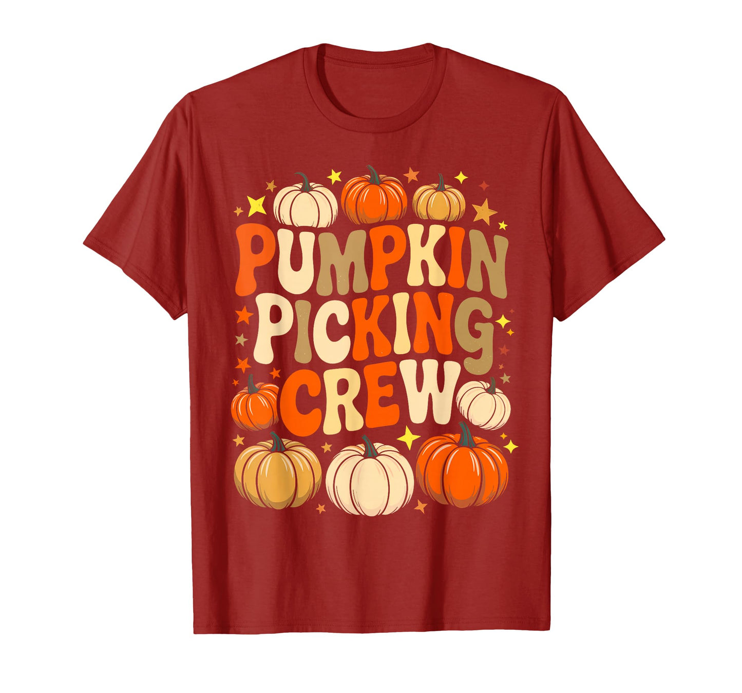Groovy Pumpkin Picking Crew Matching Family Tee Autumn T-Shirt
