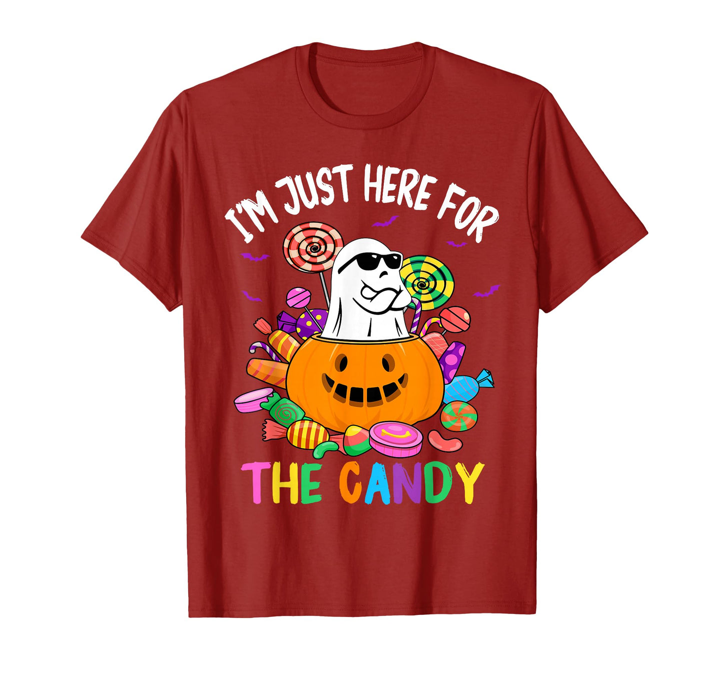 I'm Just Here For The Candy Funny Ghost halloween T-Shirt