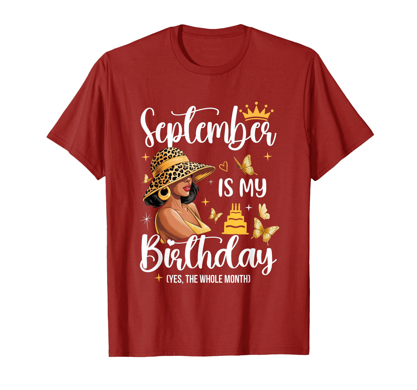 September is My Birthday African American Woman Birthday T-Shirt