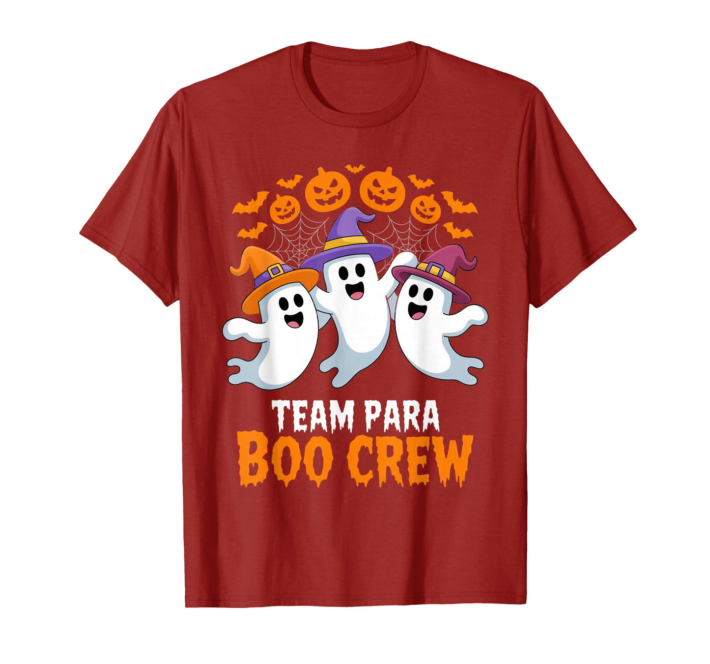 Team para Boo Crew Ghost Halloween Outfit School Staff Aides T-Shirt