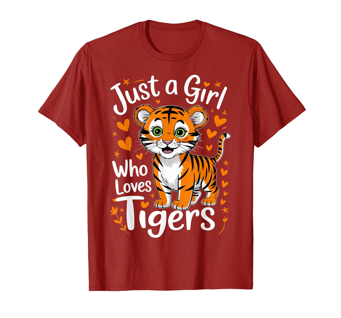 Cute Tiger Just a Girl Who Loves Tigers T-Shirt