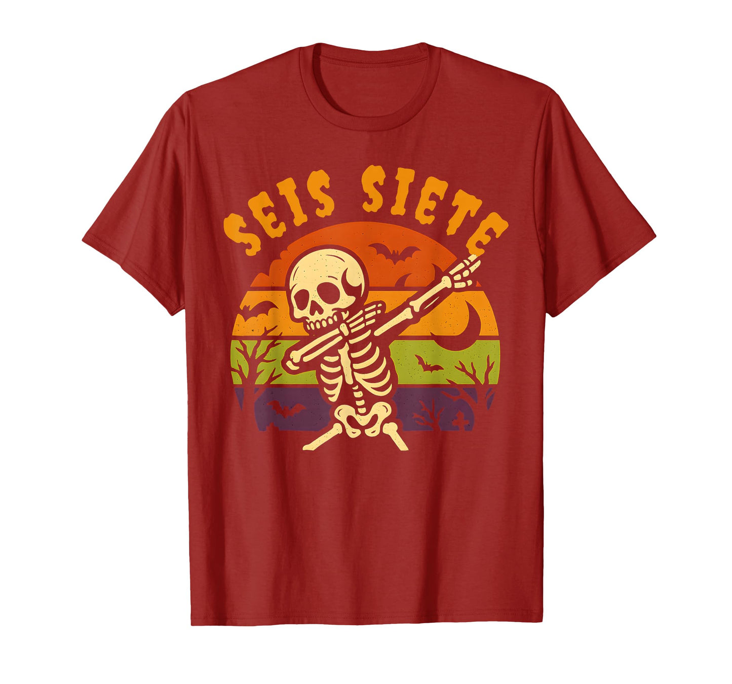 SEIS Siete Spanish Halloween 67 Boys Kids Six Seven Espanol T-Shirt