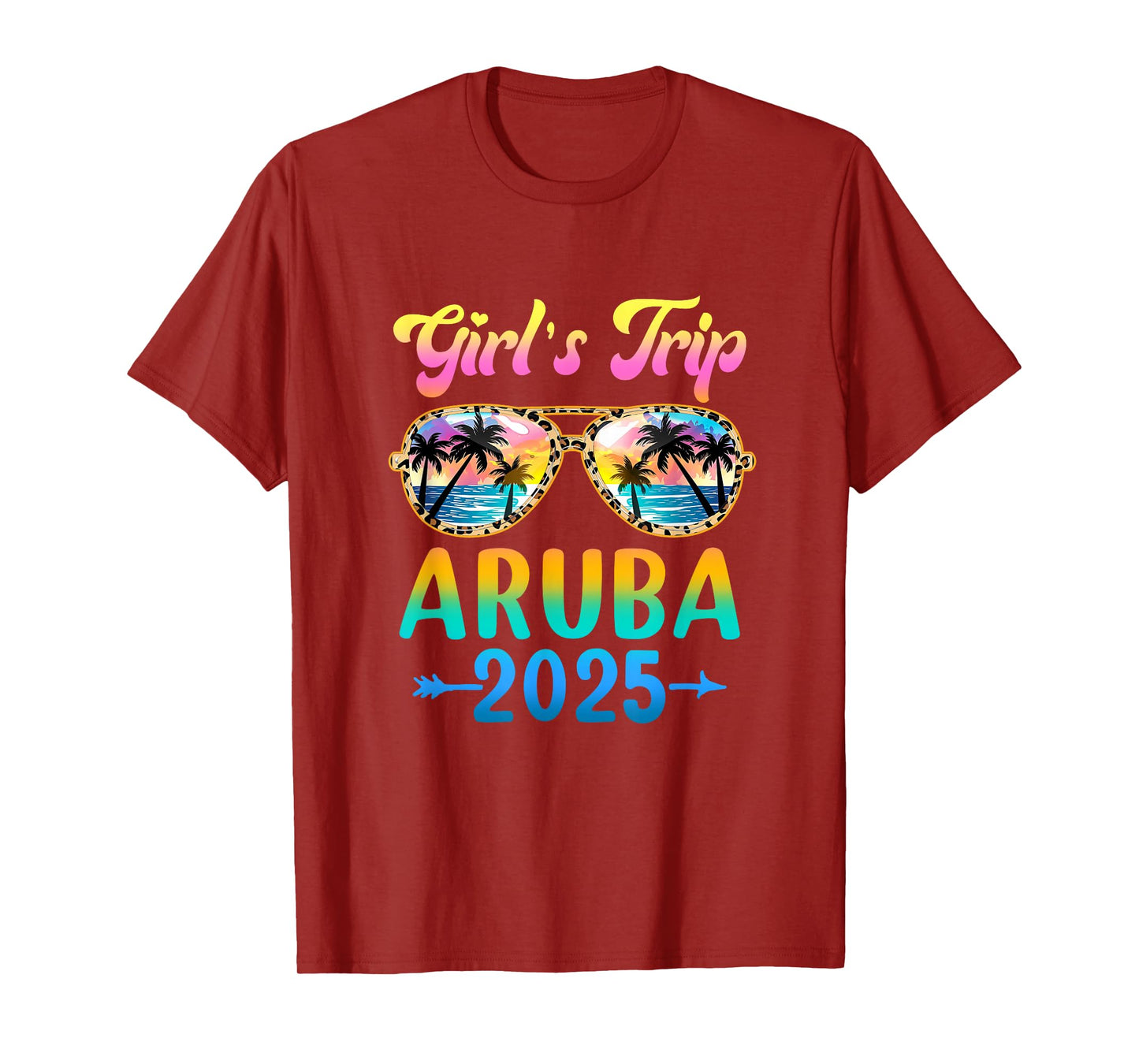 Girl's Trip Aruba 2025 Summer Vacation Sunglasses T-Shirt