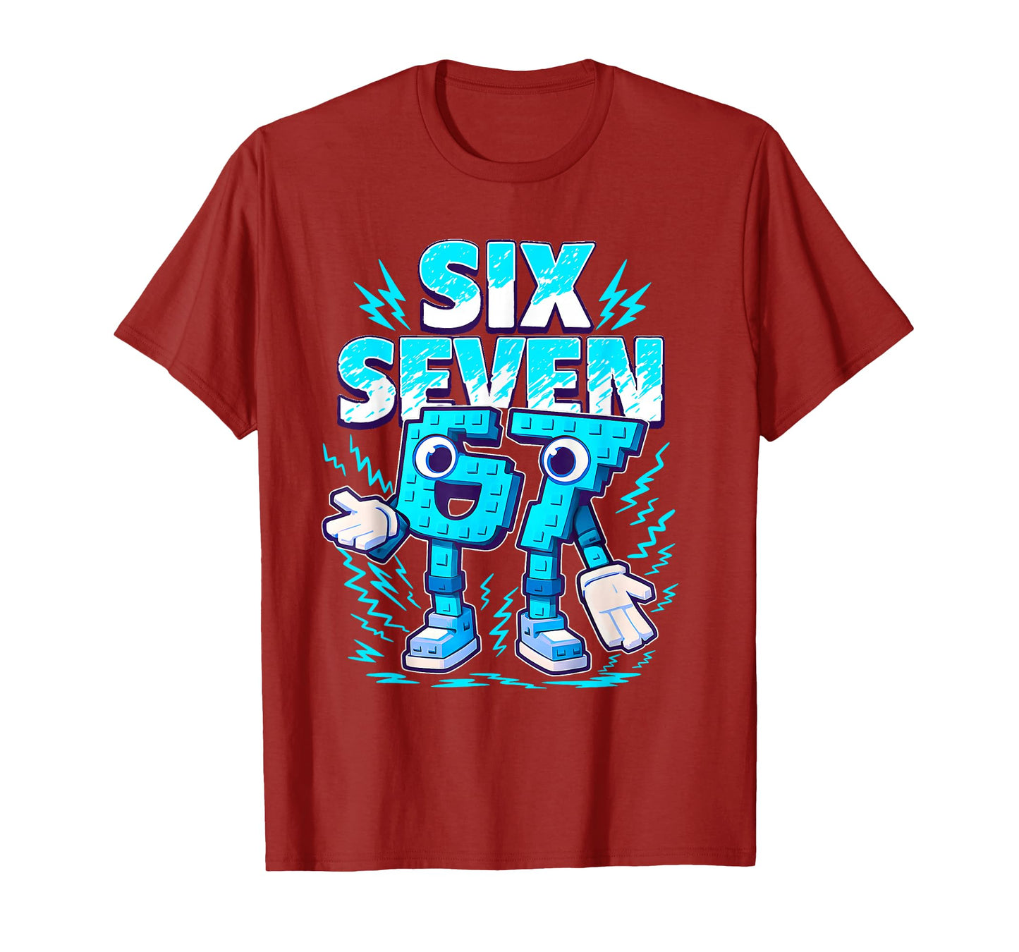 Funny Meme 67 Six Seven 6 7 Italian Brainrot Boys Kids Teens T-Shirt