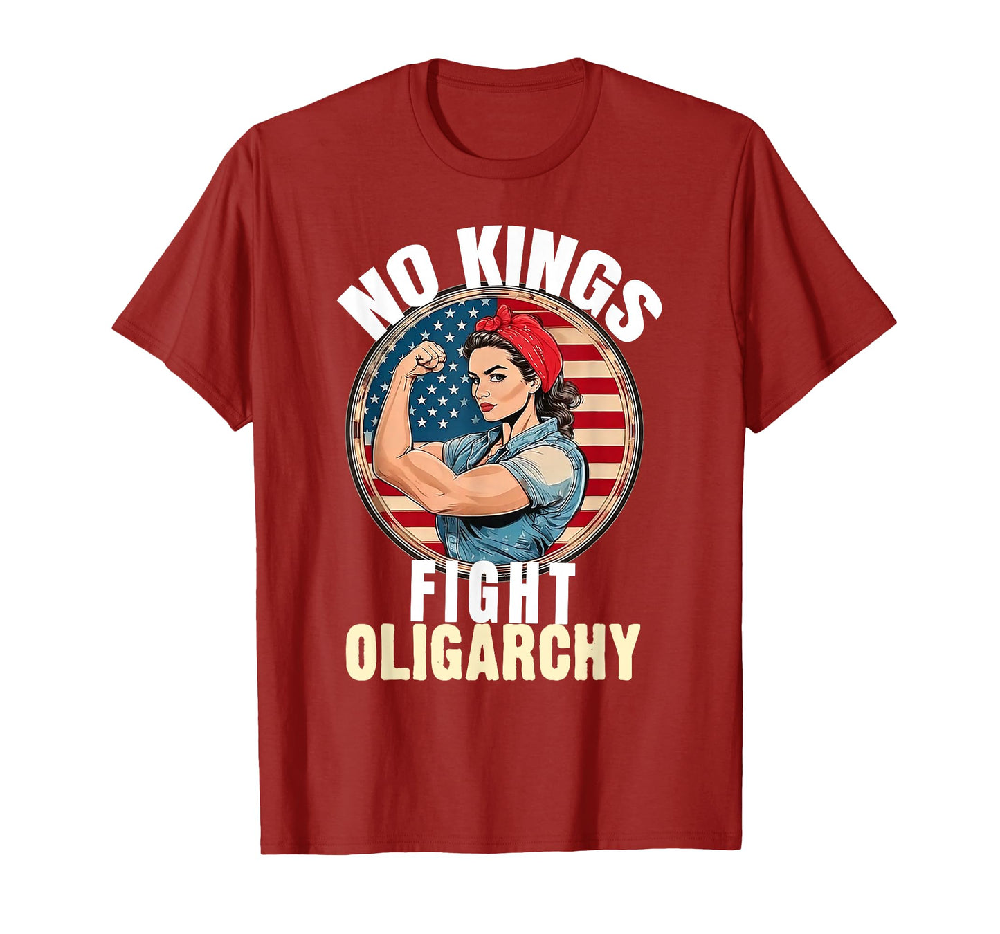 No Kings Fight Oligarchy Patriotic T-Shirt