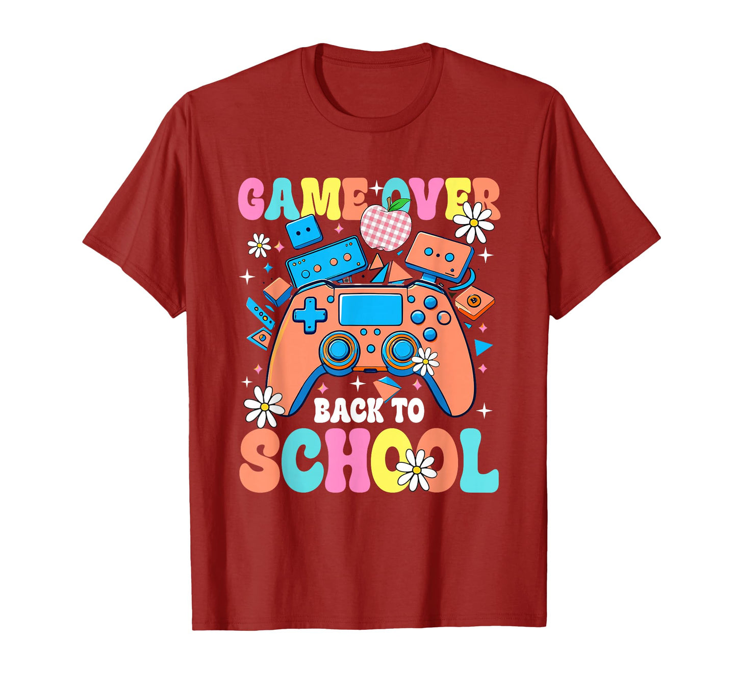 Game Over Back to School Funny Teacher Student Controller T-Shirt
