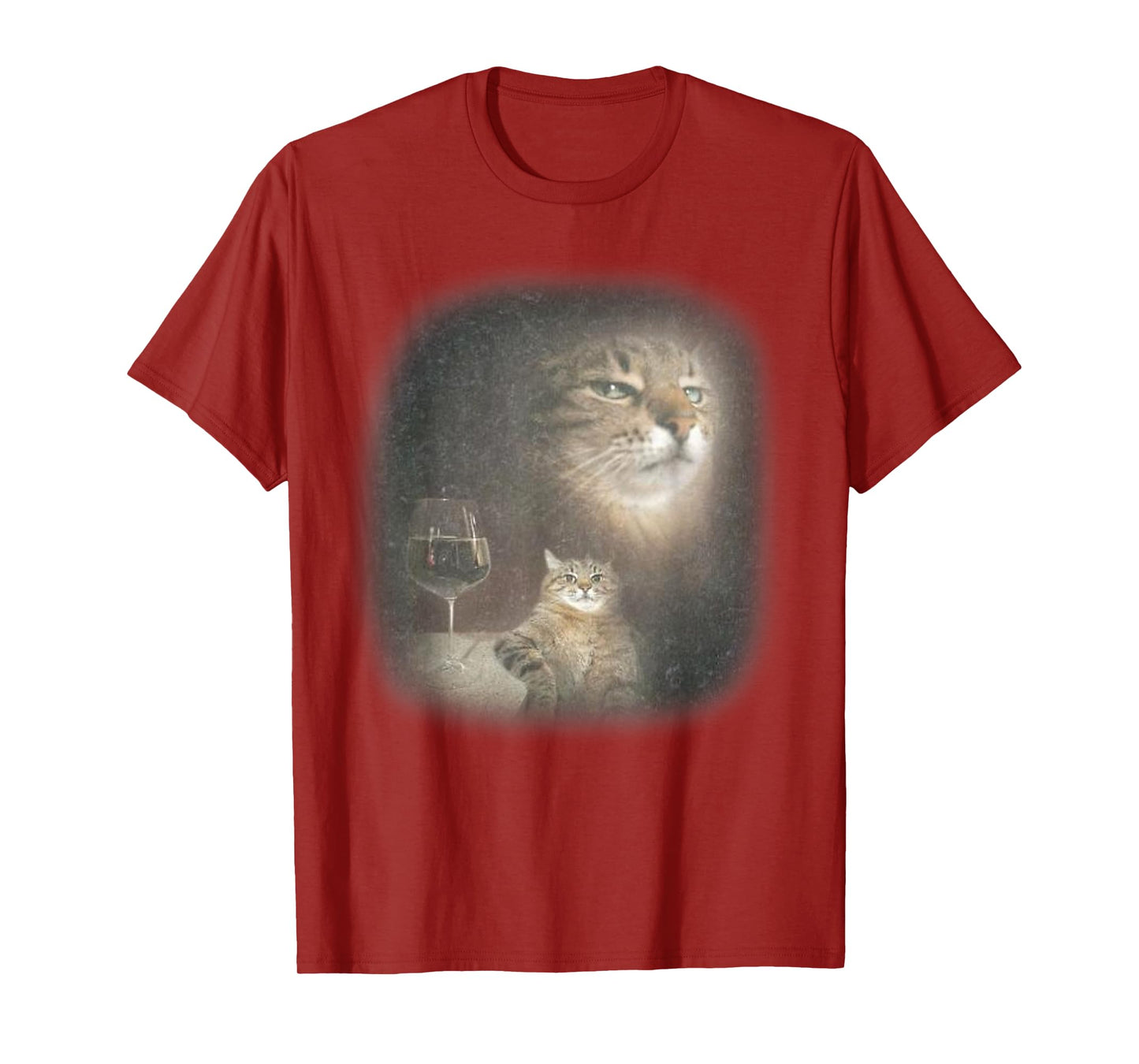 Retro Funny Vintage Cat Portrait Meme Cringe T-Shirt