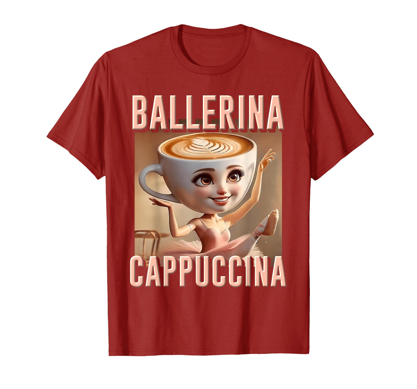 Ballerina Cappuccina AI Generate Character Italian Brainrot T-Shirt