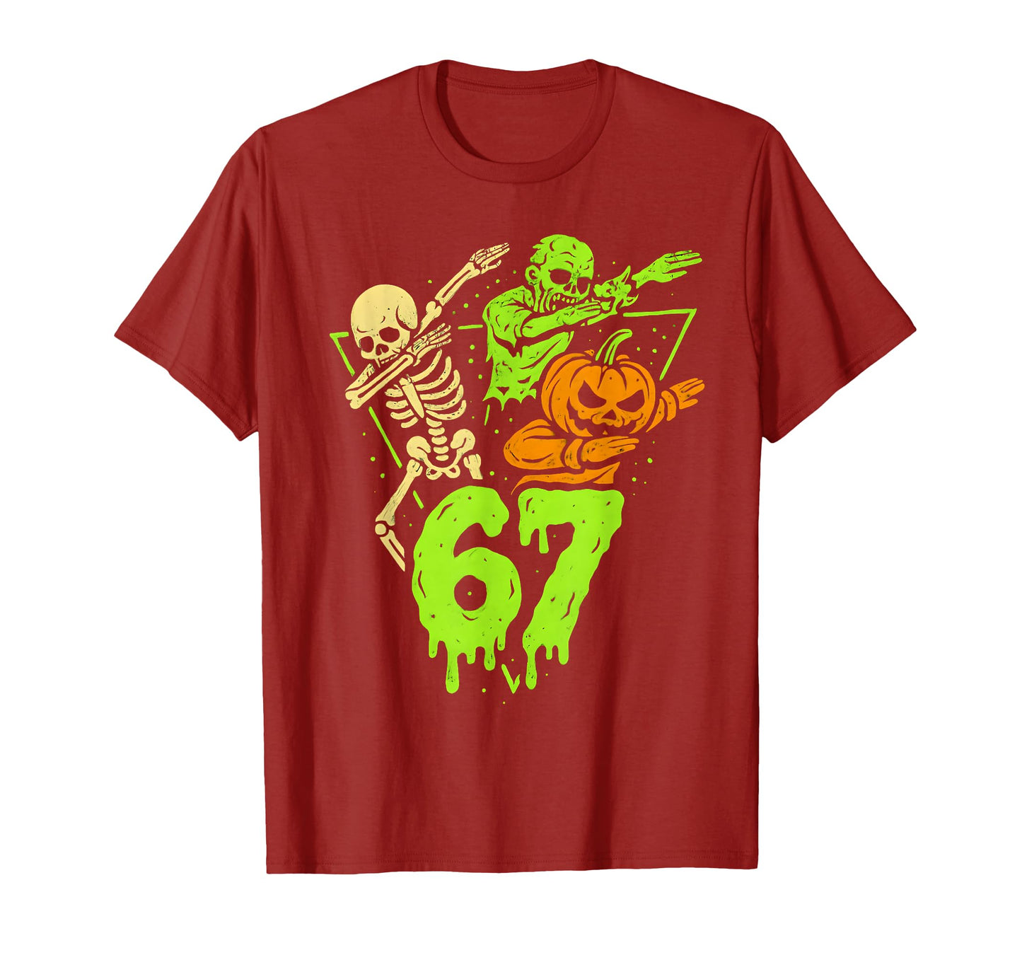 67 Halloween 6 7 Meme Gen Alpha Slang Six Seven Boys Kids T-Shirt