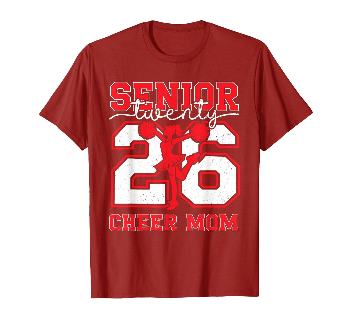 Retro Senior Cheer Mom 2026 Class of 2026 Graduation Tee T-Shirt