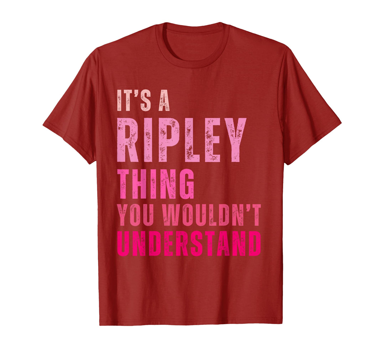 Ripley Personalized Names Apparel Unisex-Adults Vintage T-Shirt Black Small Everyday Casual