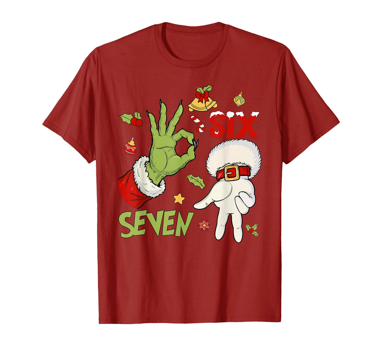 67 Christmas Trending Meme Saying 6 7 Meme Costume Xmas T-Shirt