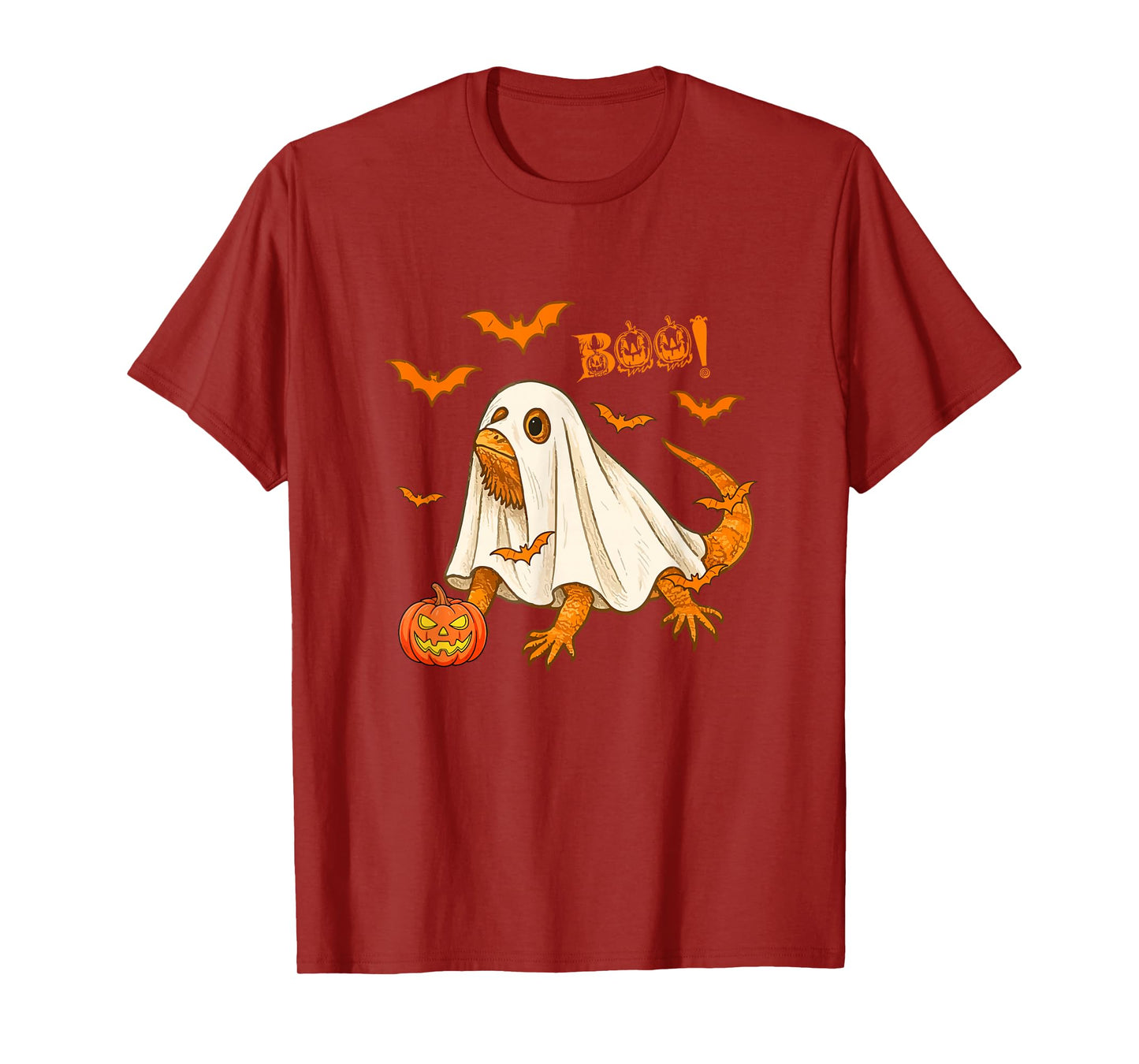 Boo Halloween Bearded Dragon Cosplay Ghost Cute Animal Lover T-Shirt