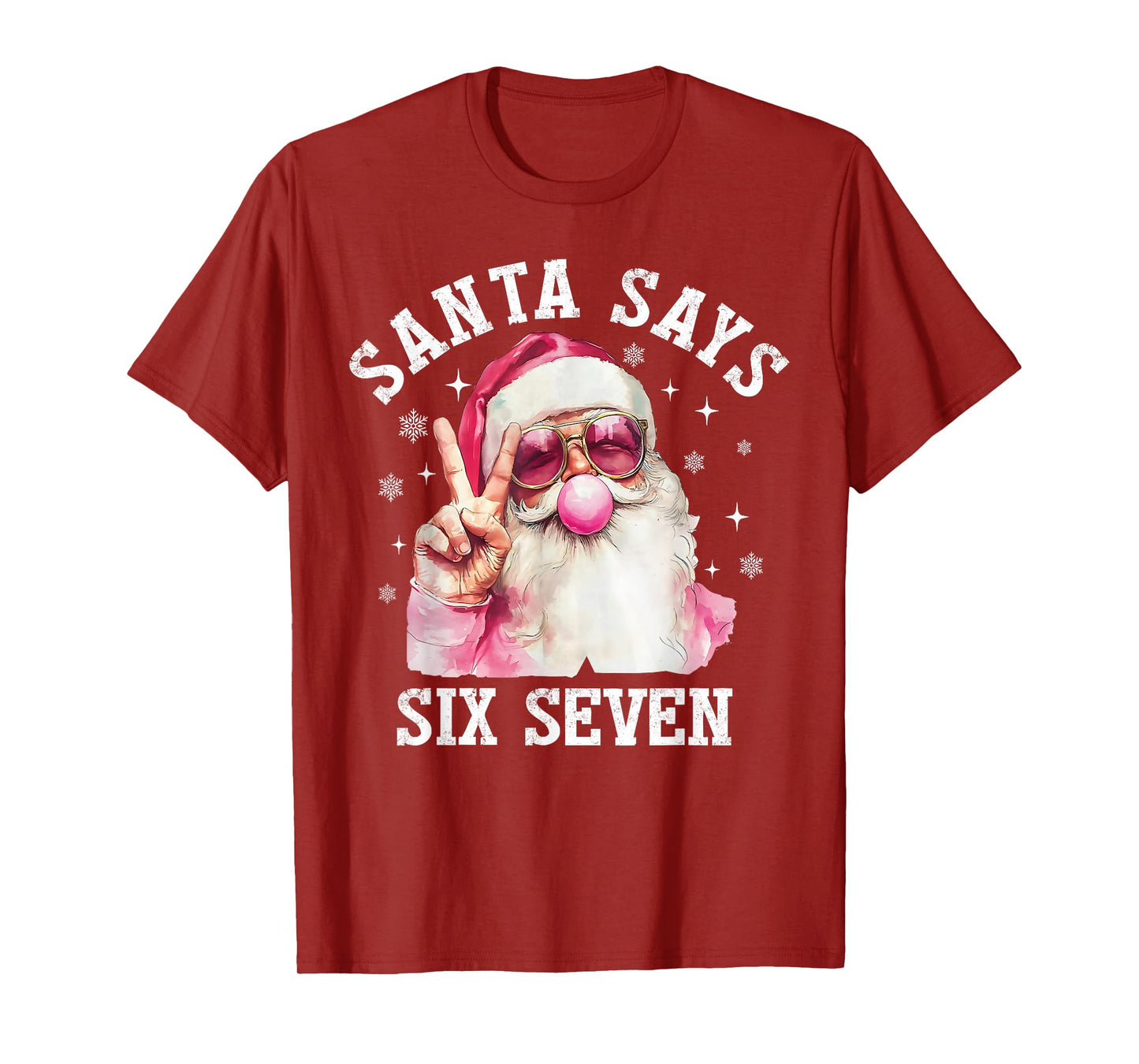 Santa Says 6 7 Six Seven Gen Z Alpha Meme Slang Christmas T-Shirt