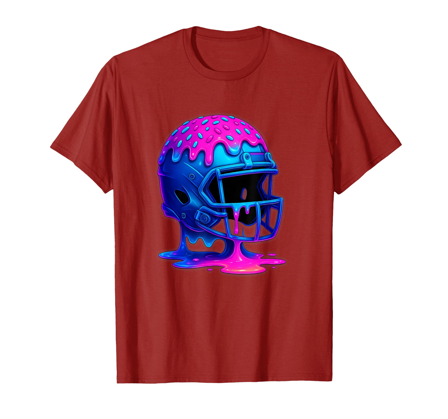 Football Drip Boys Ice Cream for Lineman WR QB RB Men T-Shirt