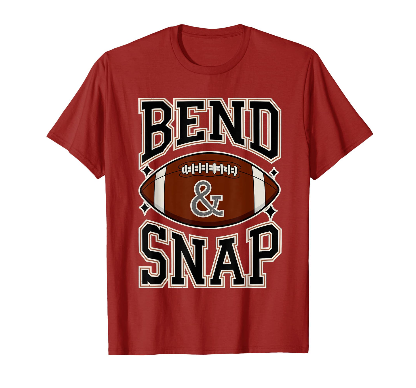 Funny Game Day Touchdown Season Cute Bend and Snap Football T-Shirt