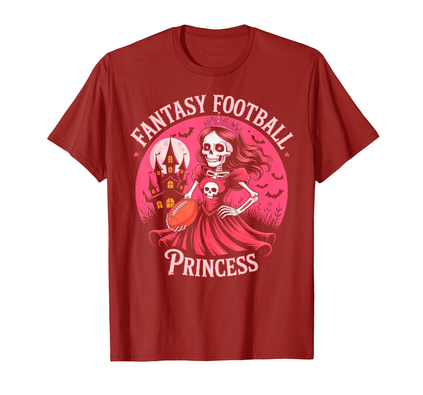 Fantasy Football Loser Princess Tee Halloween Skeleton T-Shirt