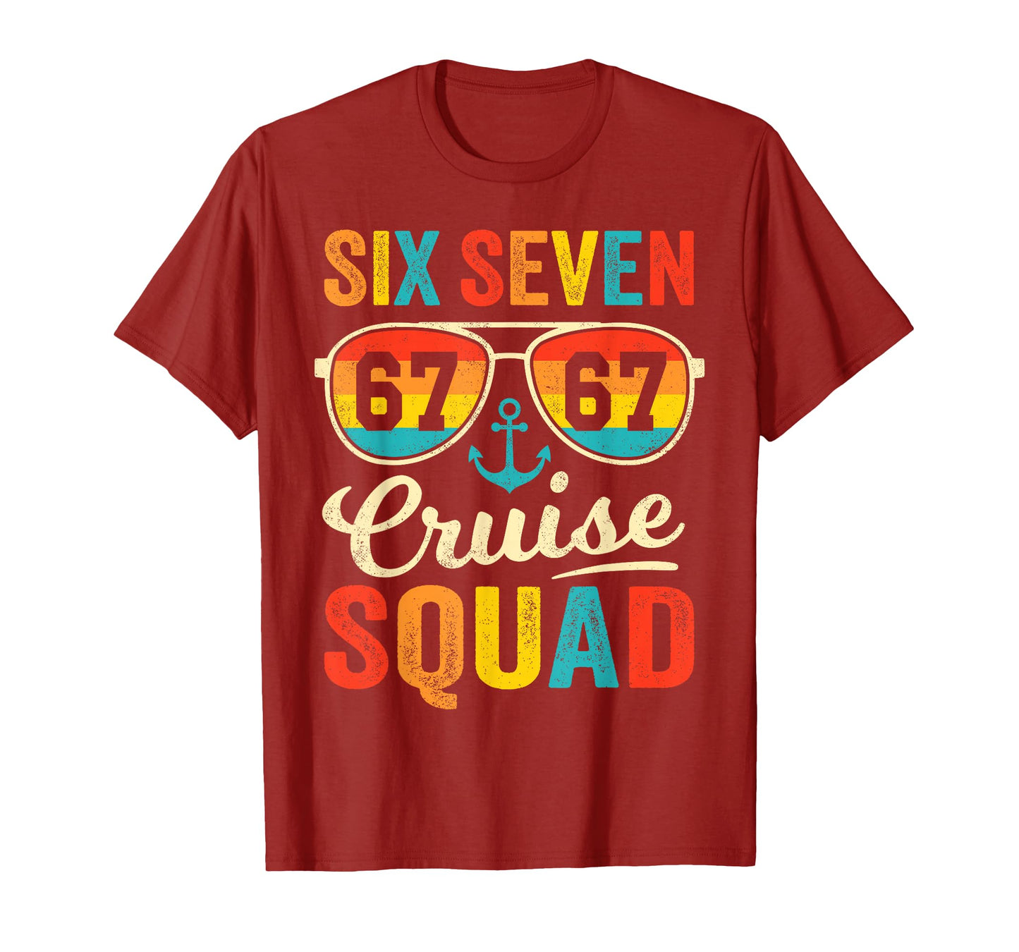 67 Cruise Squad 2025 Funny Kids Cruise Meme Matching Group T-Shirt