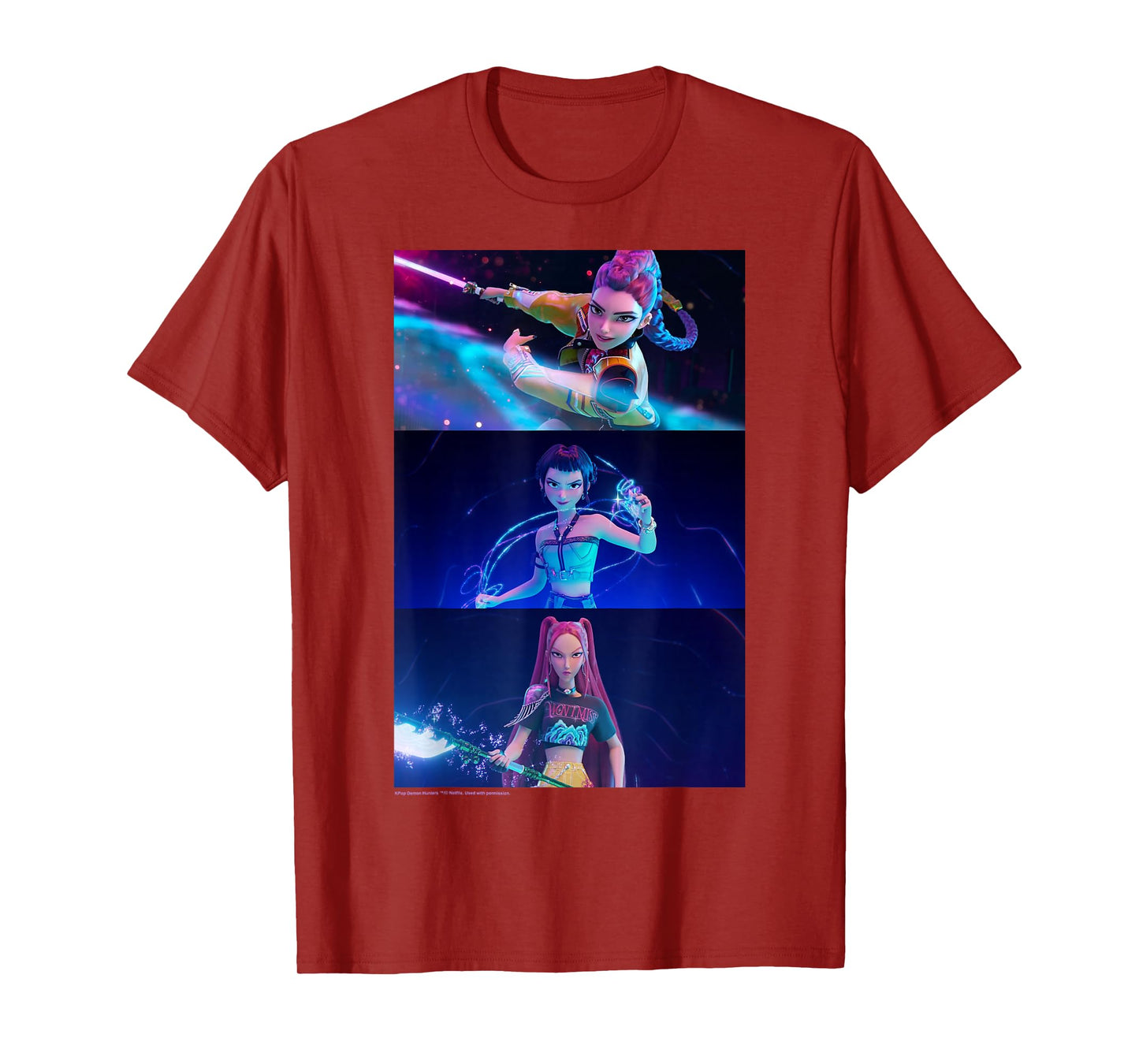 Kpop Demon Hunters Halloween Rumi Mira & Zoey Weapons T-Shirt