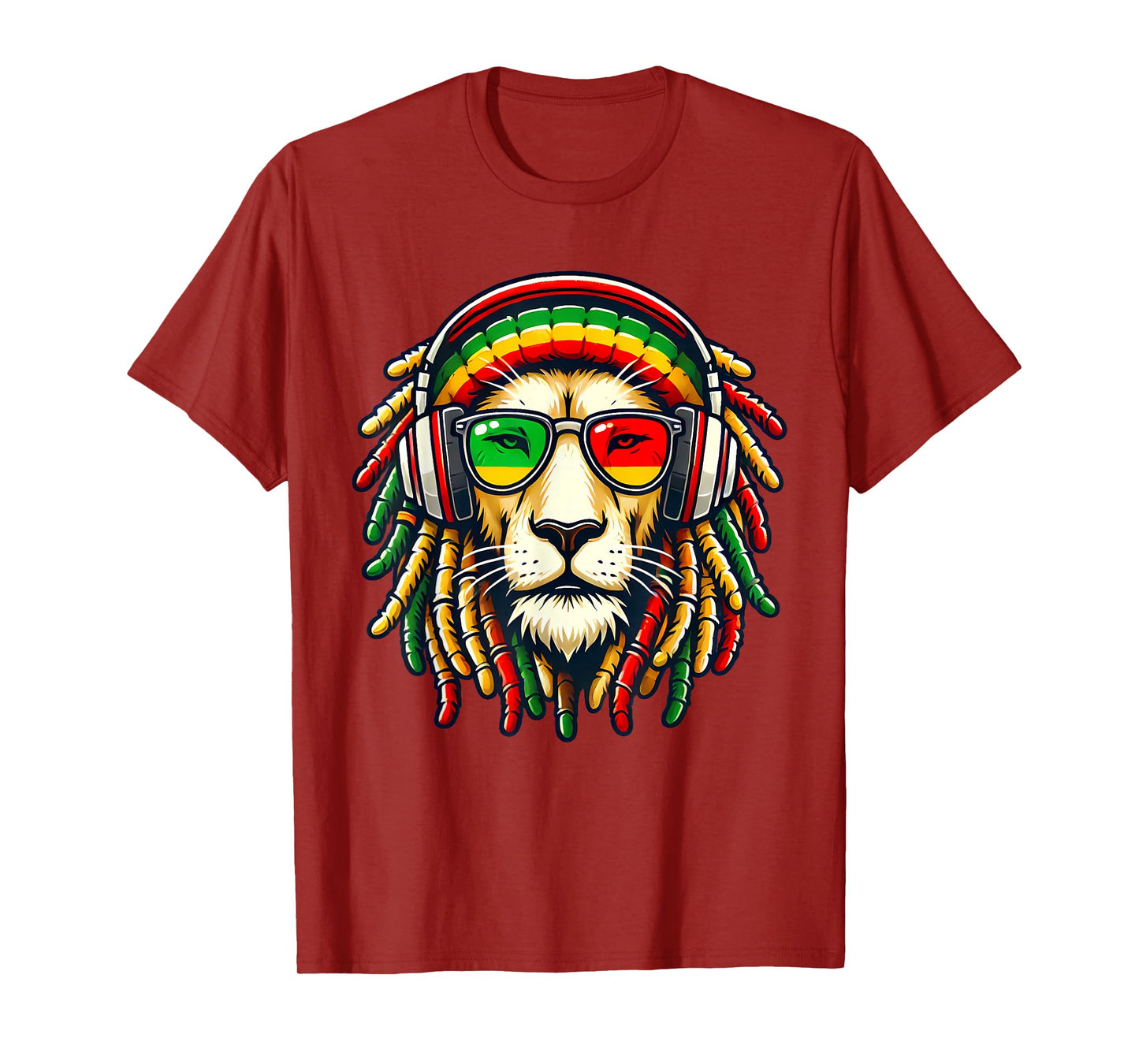 Rasta Reggae Music Lion Jamaica T-Shirt