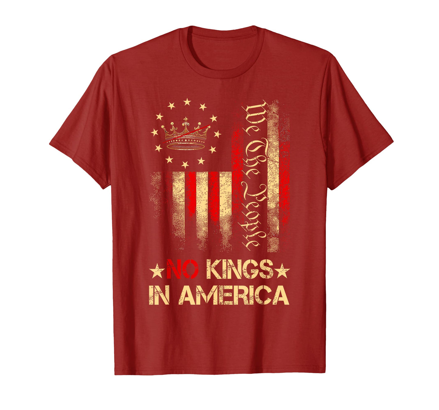 We The People No Kings in America Vintage American Flag T-Shirt