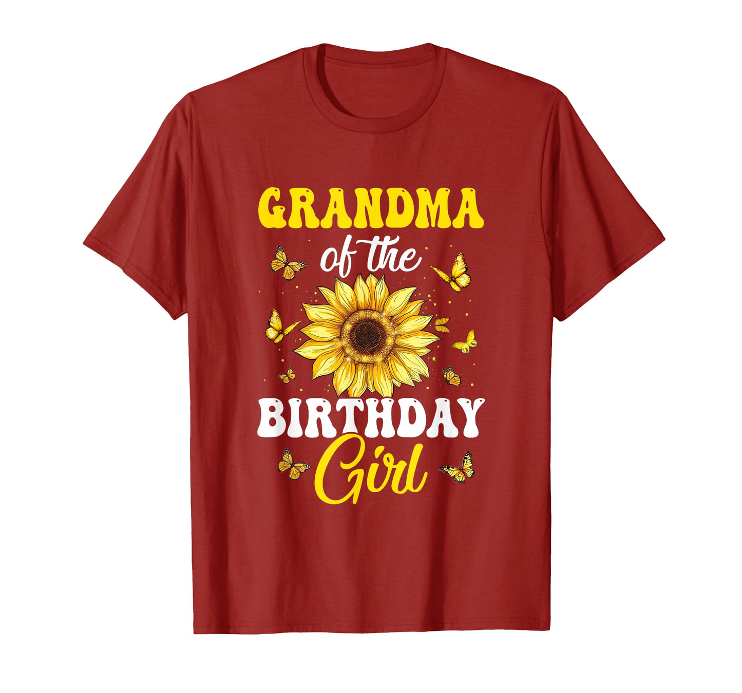 Grandma Of The Birthday Girl Sunflower Party Family Matching T-Shirt