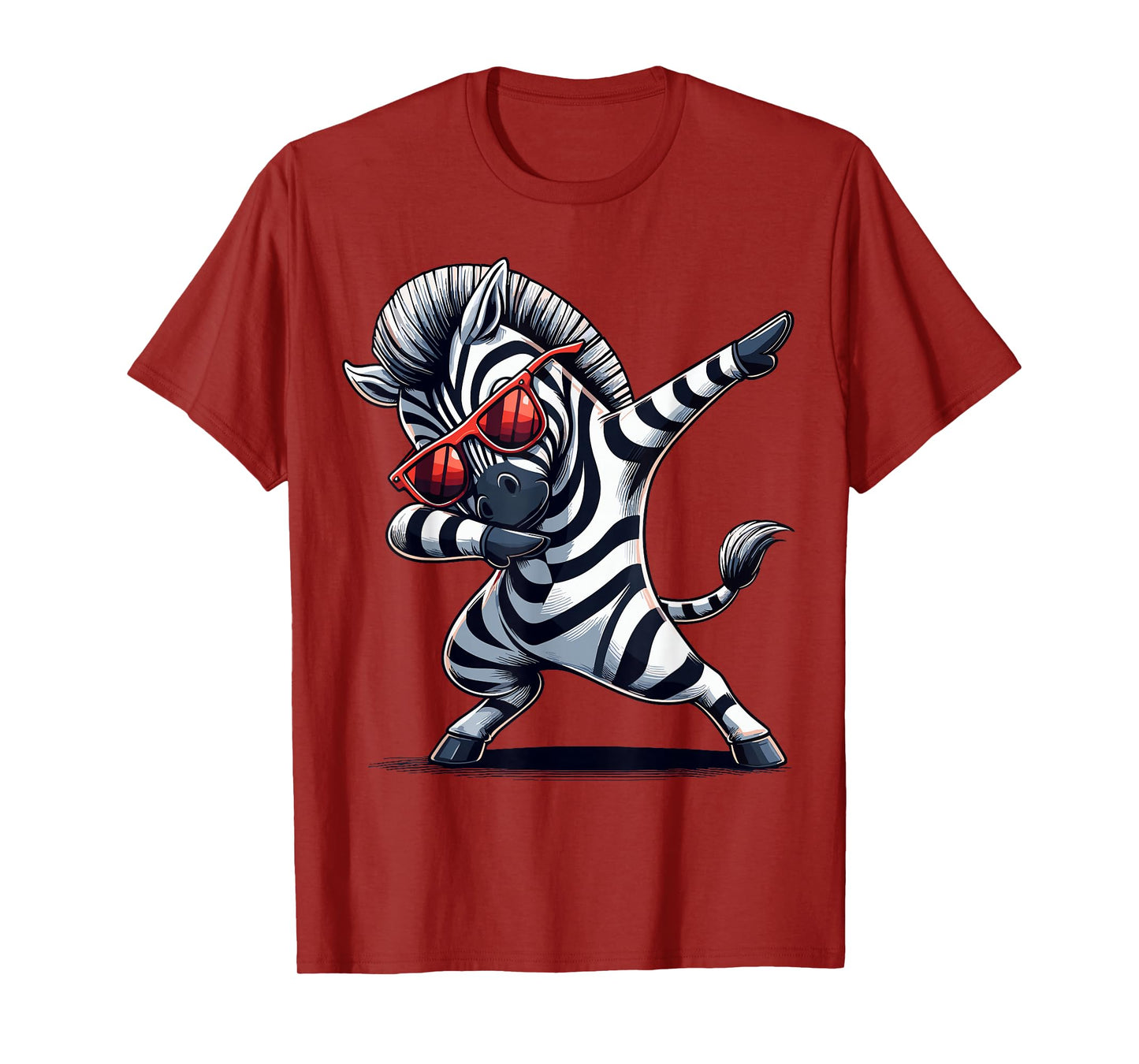 Dabbing Zebra with Sunglasses Animal Funny Zebra T-Shirt