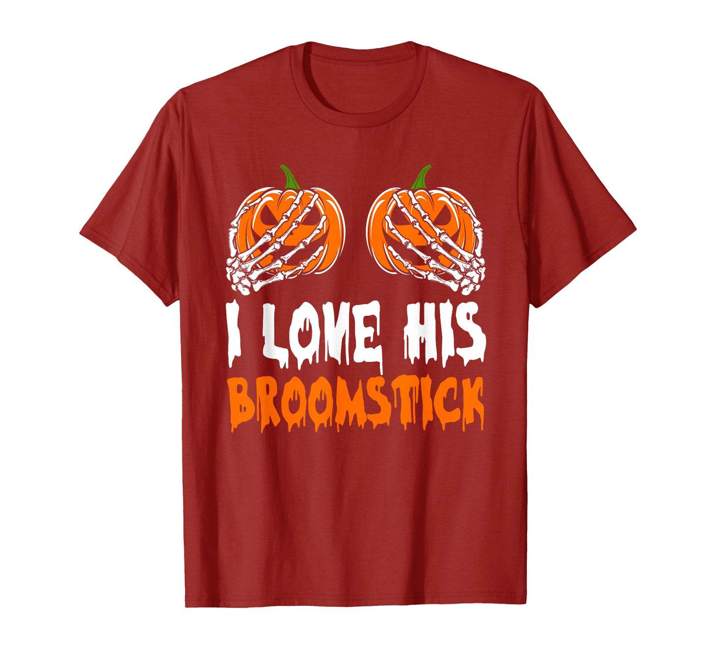 I Like His Broomstick I Like Her Pumpkins Halloween Couples T-Shirt